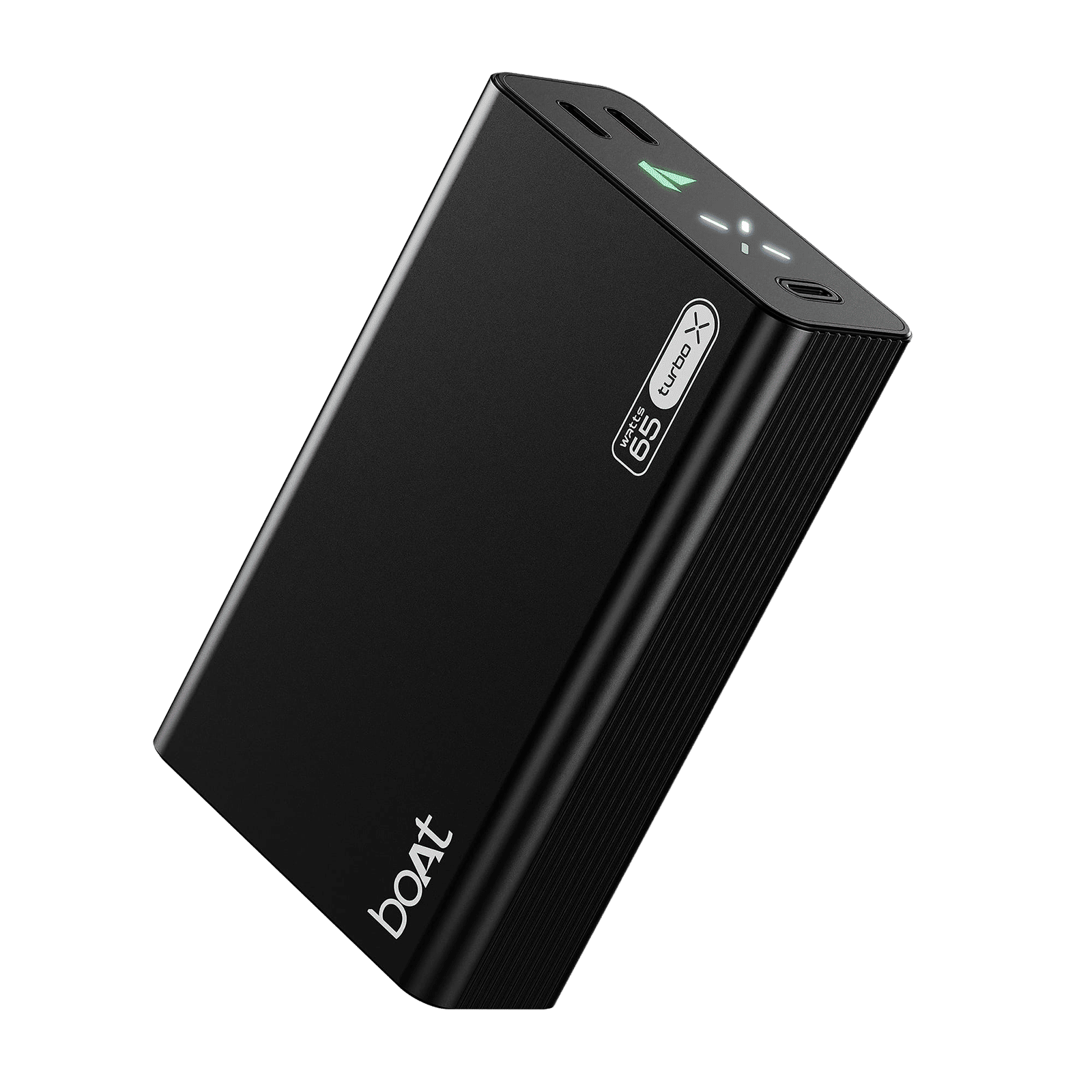 boAt Energyshroom Turbo X 20000 mAh 65W Fast Charging Power Bank (2 Type C Ports, LED Indicator, Onyx Black)