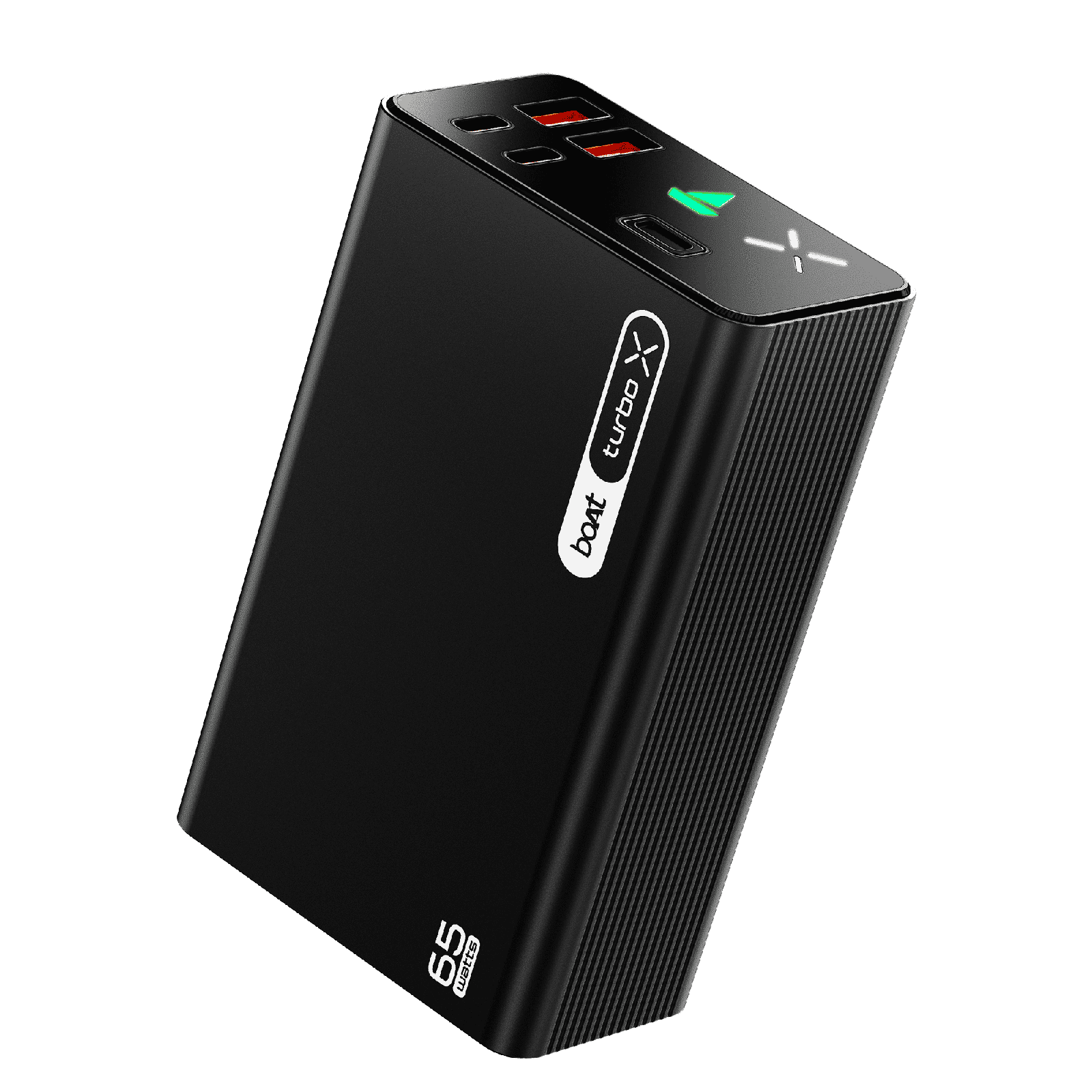boAt Energyshroom Turbo X 30000 mAh 65W Fast Charging Power Bank (2 Type A, 2 Type C Ports, LED Indicator, Onyx Black)