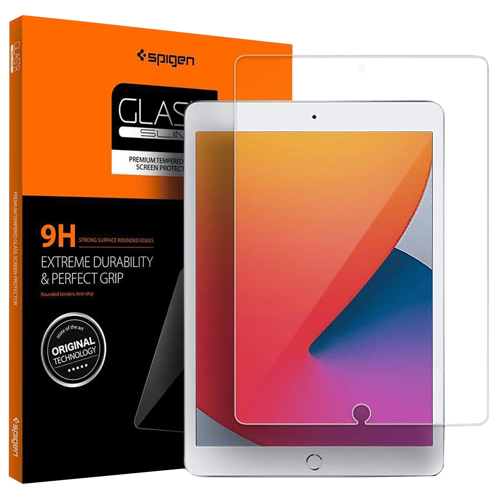 spigen GLAS.tR Slim Screen Protector for Apple iPad 10.2 Inch (Scratch Protection)