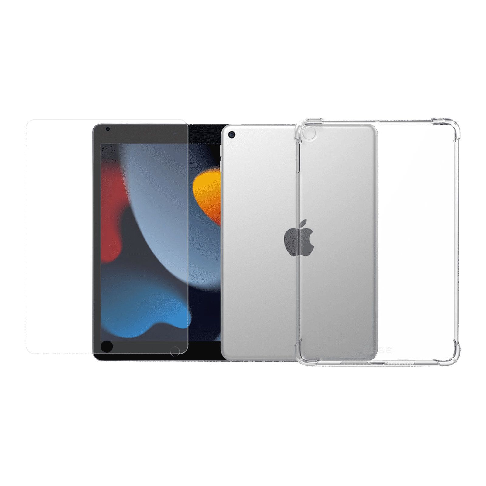 ESSE Air TPU Back Cover and Screen Protector for Apple iPad 10.2 Inch (Microdot Technology, Transparent)