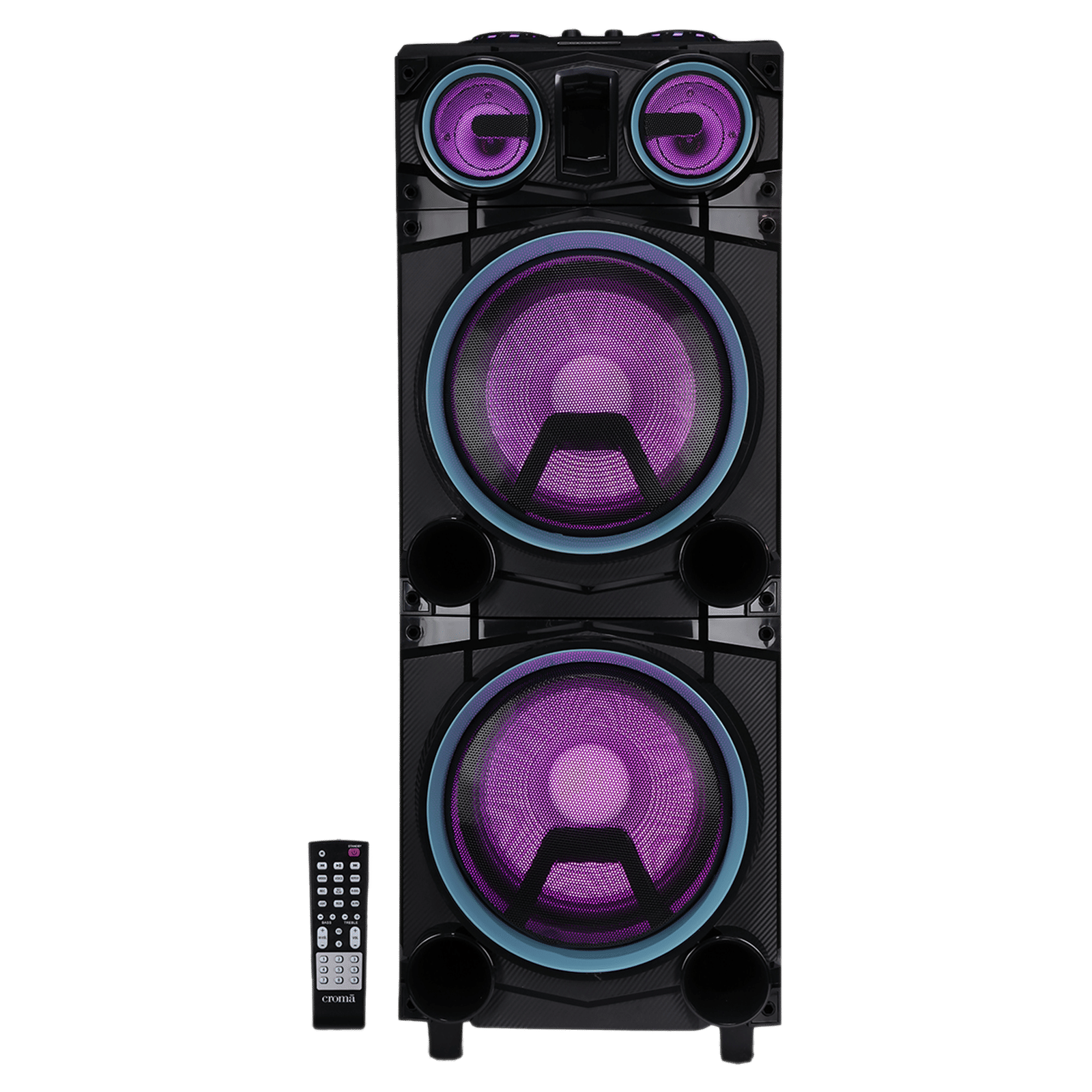 Croma 1400W Bluetooth Party Speaker (Dynamic Bass Boost, Black)