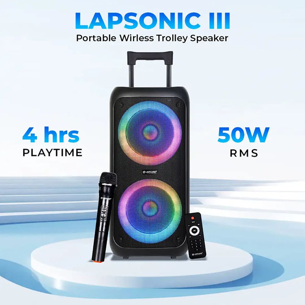 Buy LAPCARE LAPSONIC III 50W Portable Bluetooth Speaker (Built-in
