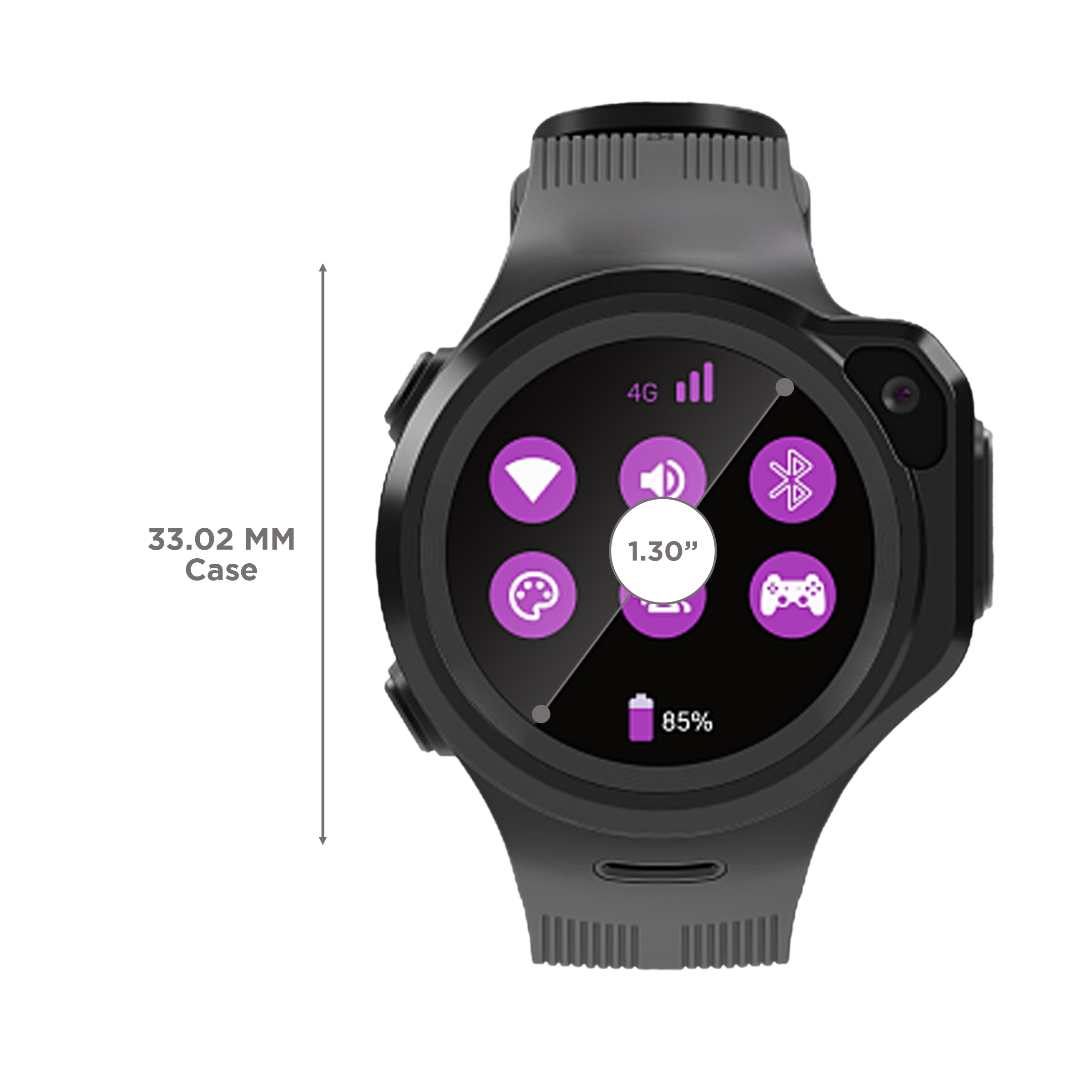 WATCHOUT Next-Gen Smartwatch with GPS Display, Water Resistant,  Space Grey Strap)