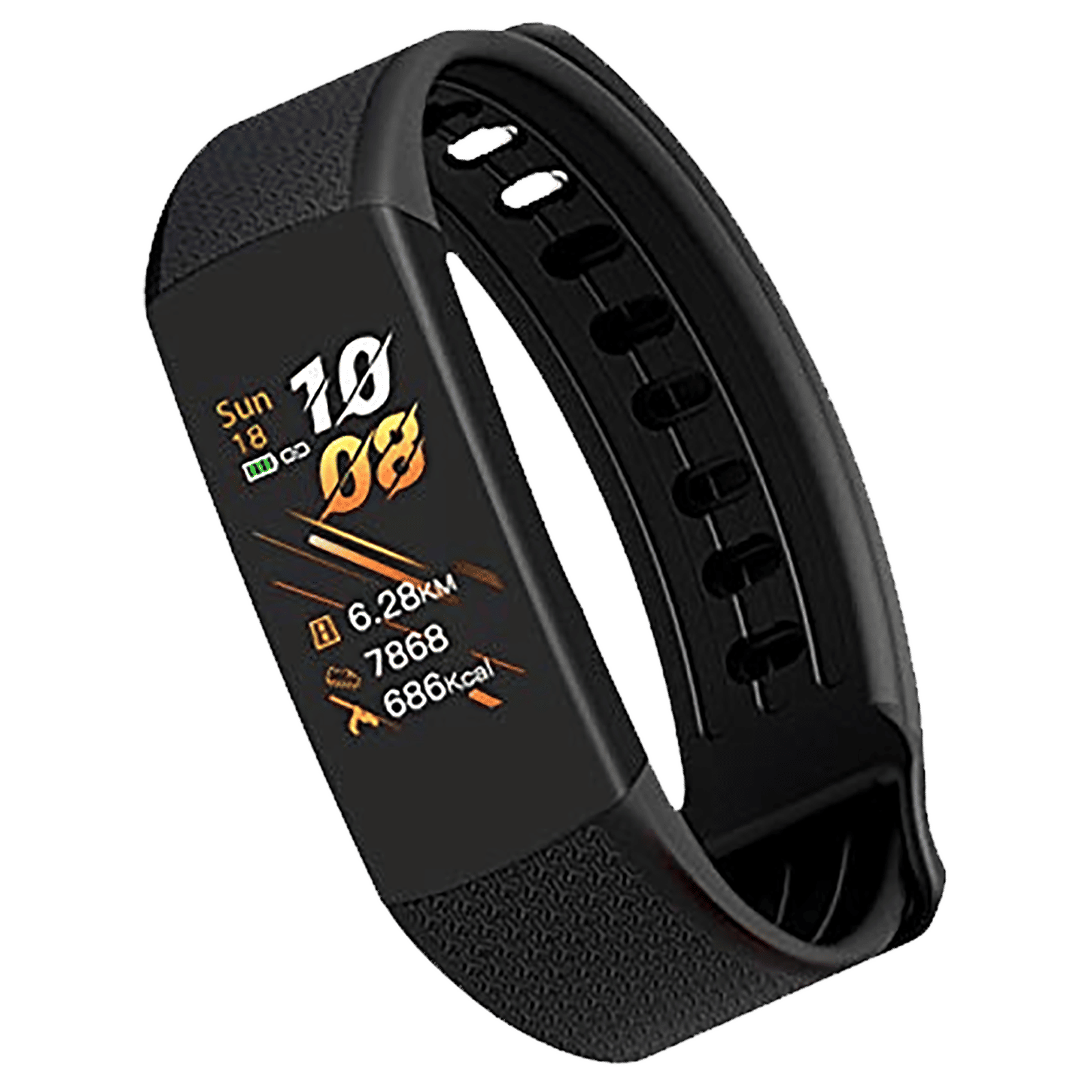 iGear iG-C6T Smart Band with Body Temperature (1.1 Inch Touchscreen TFT-LCD Display, IP67 Water Resistant, Black Strap)