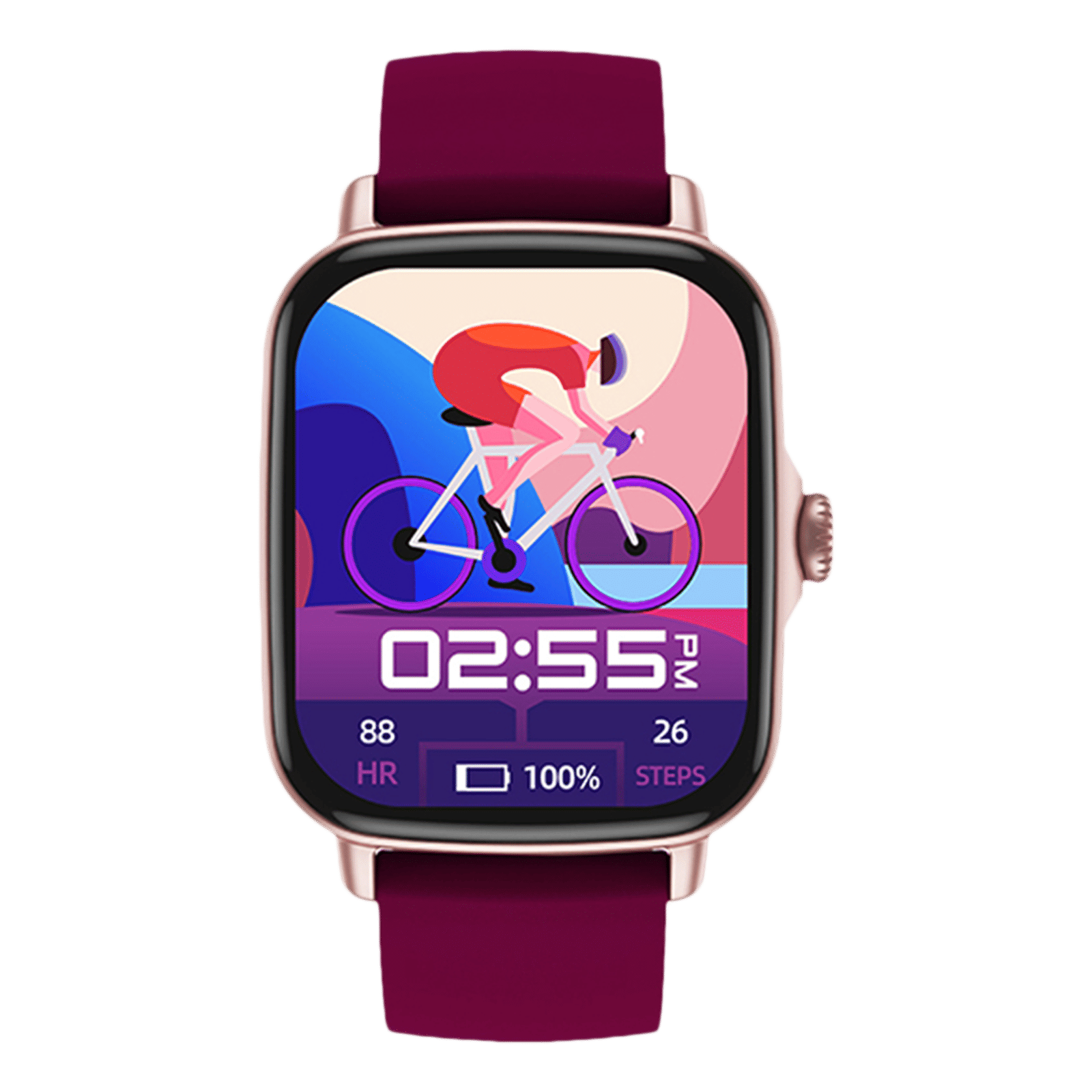 in base Urban LYF M Smartwatch with Bluetooth Calling (42.92mm IPS Display, IPX67 Water Resistant, Purple Strap)-image-4