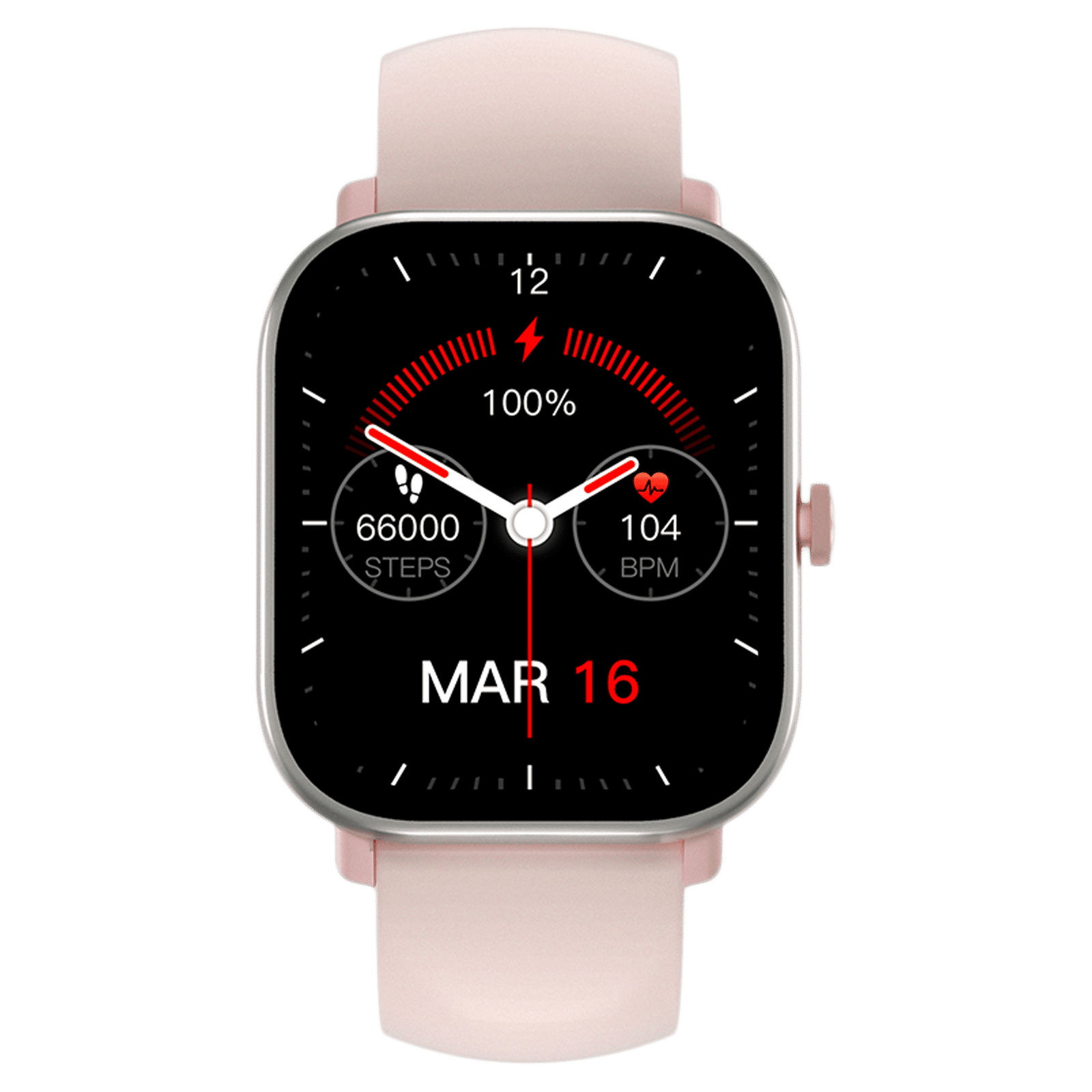 in base Urban Lite X Smartwatch with Activity Tracker (40.64mm IPS LCD Display, IPX68 Water Resistant, Pink Strap)-image-17