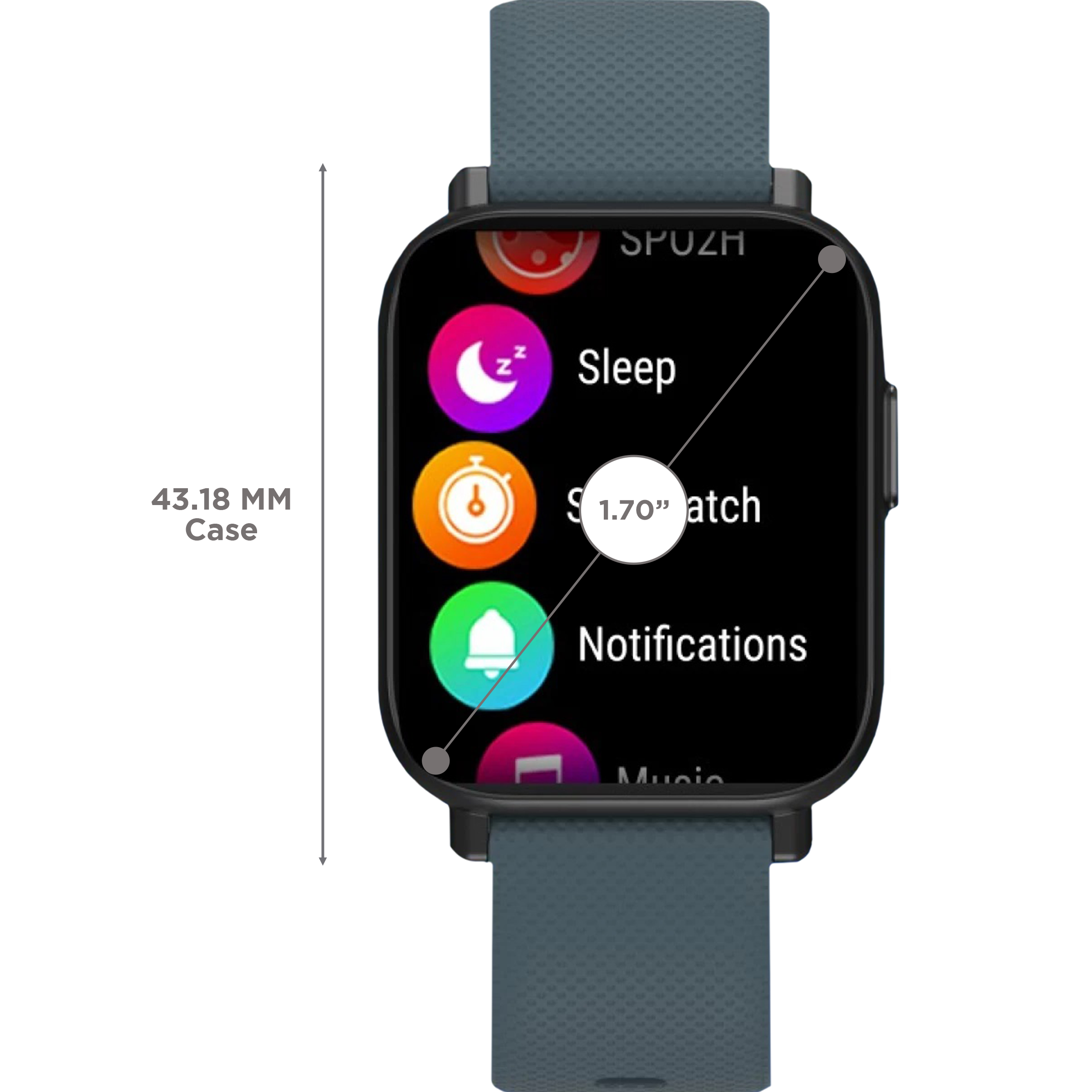 Fitness Tracker Smart Watch Kronos Sport Portronics Smart Fitness