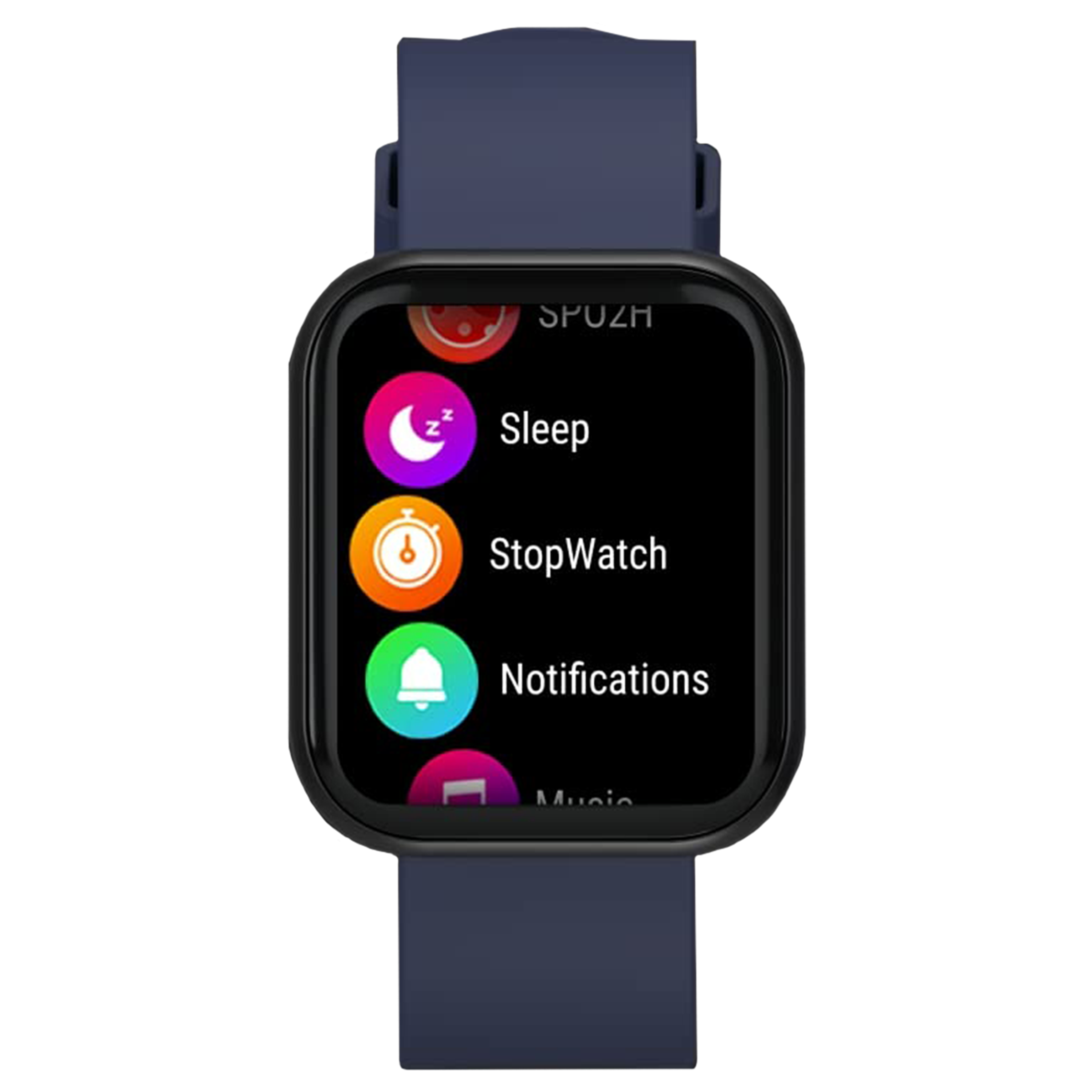 PORTRONICS Kronos X2 Smartwatch with Activity Tracker (33mm Full Touch  Display, IP67 Water Resistant, Blue Strap)