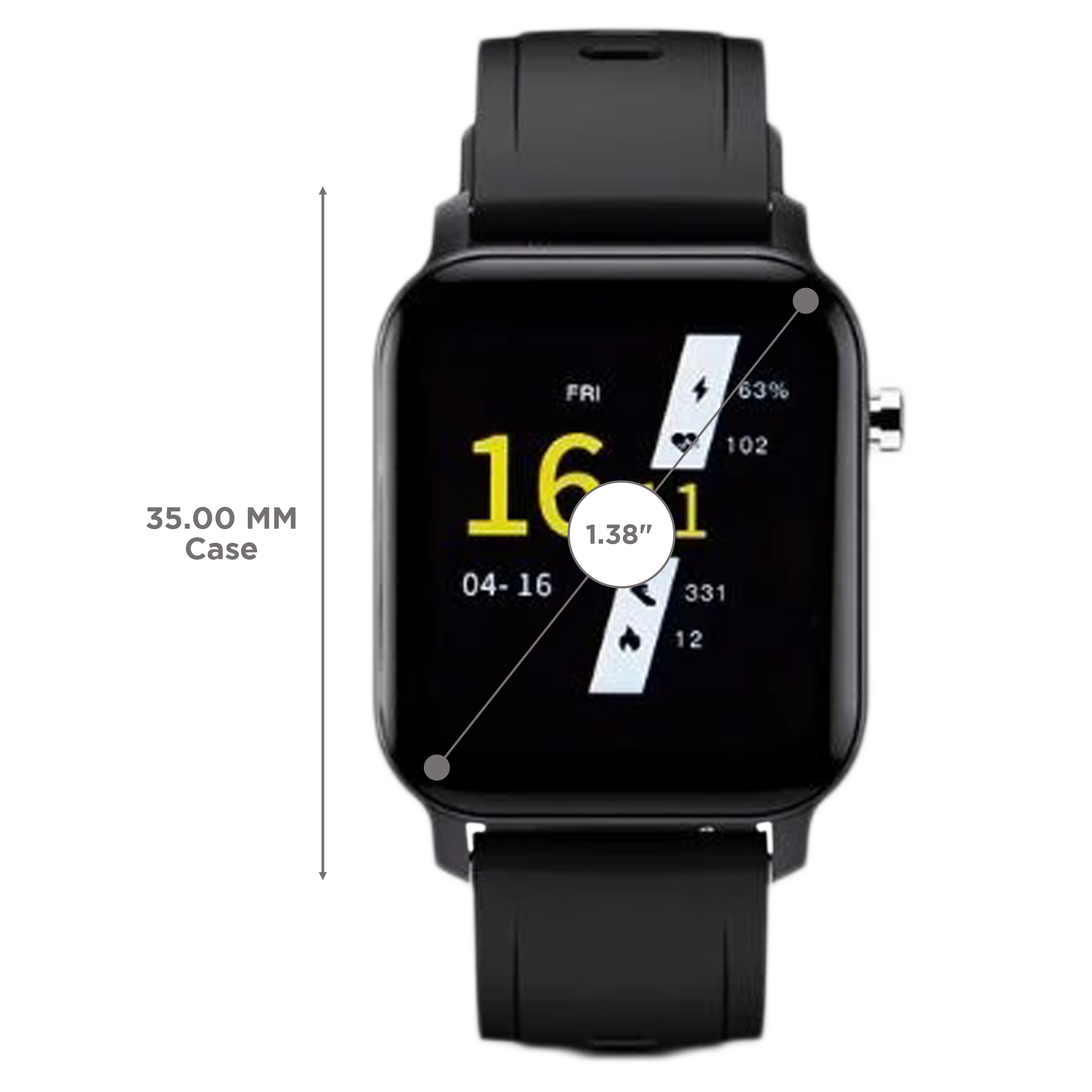 Buy Maxima Max Pro X2 Smartwatch with Activity Tracker (35mm TFT