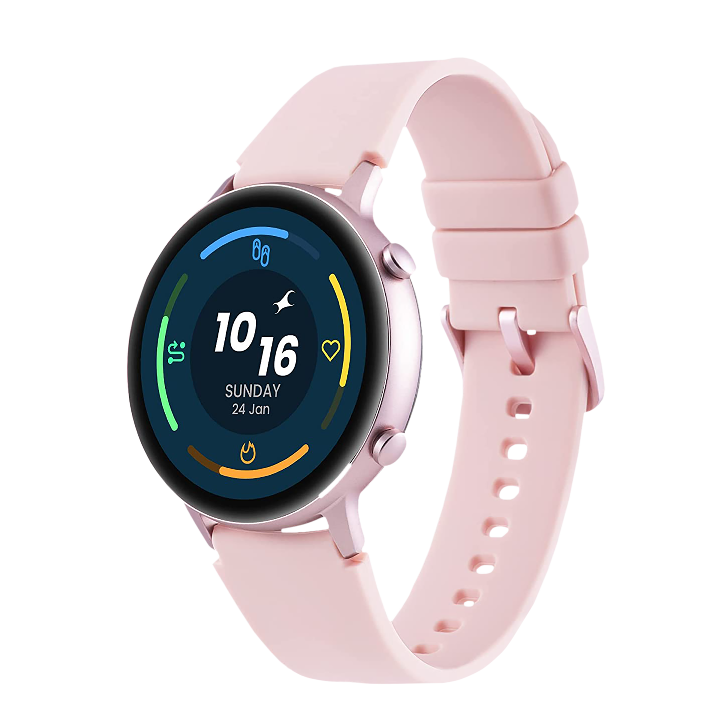 Buy Fastrack Reflex Play Plus Smartwatch with Bluetooth Calling (33.02mm AMOLED Display, IP68 Water Resistant, Pink Strap) Online – Croma