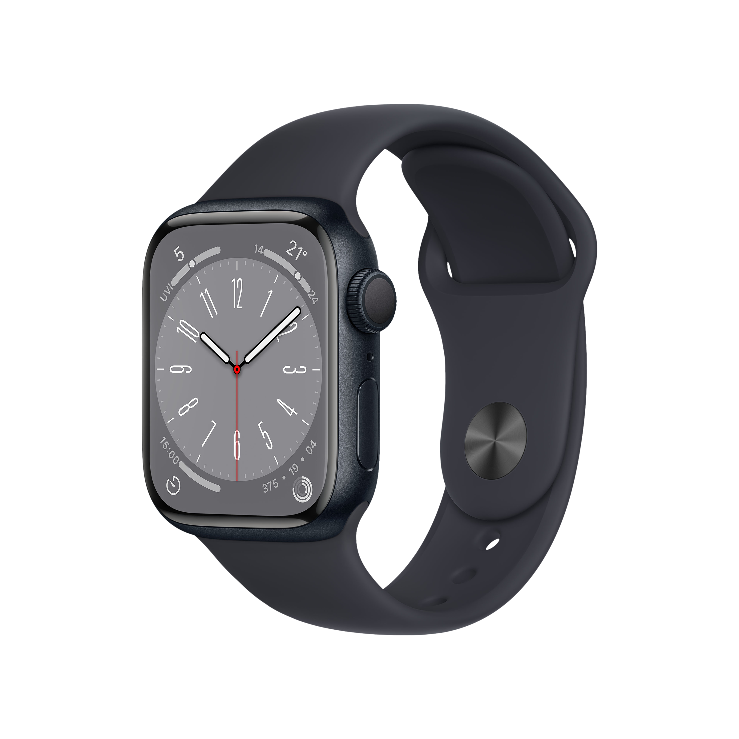 Apple Watch Series 8 with Midnight Sports Band (41mm Retina LTPO OLED Display, Midnight Aluminium Case)