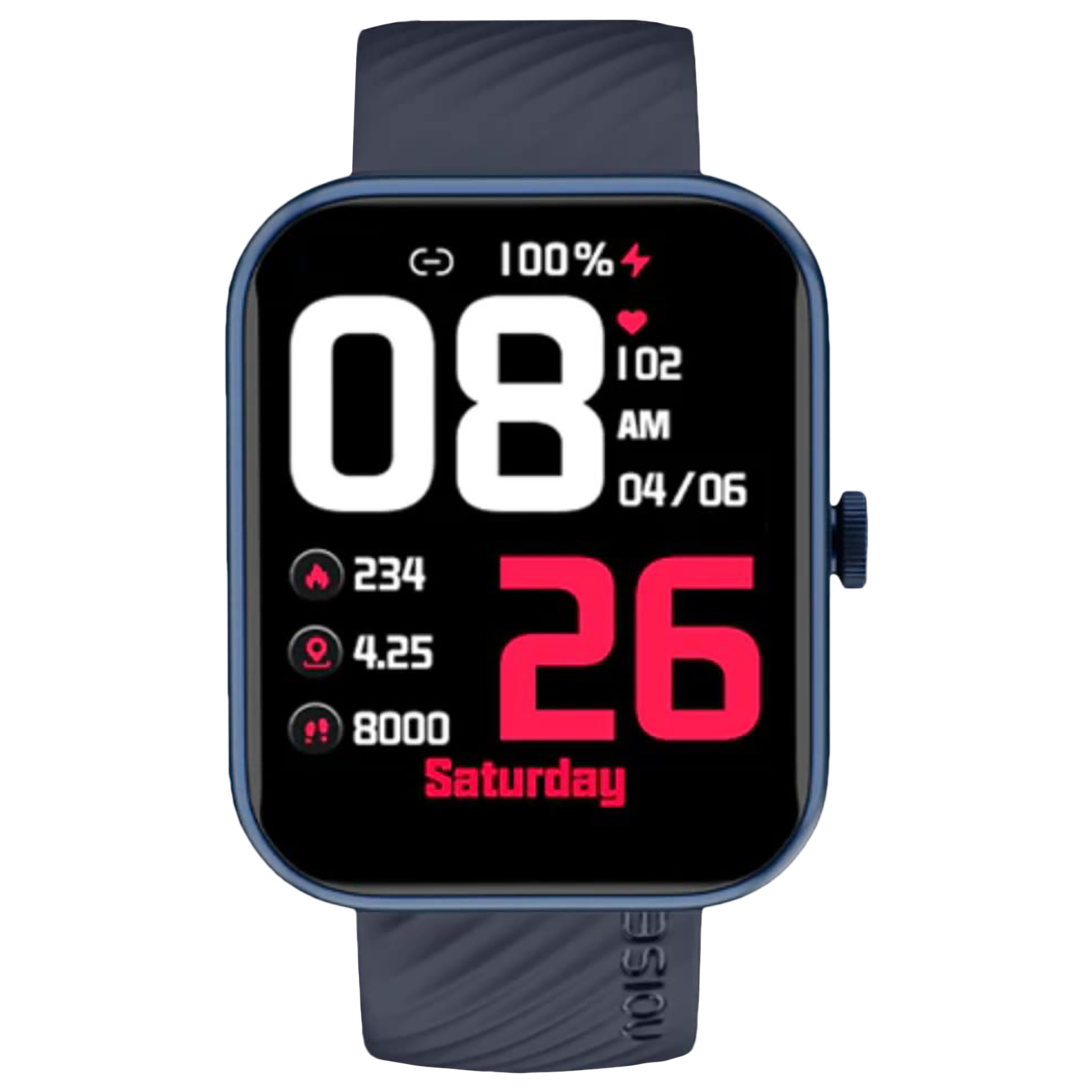 noise ColorFit Victor Smartwatch with Bluetooth Calling (46.9mm TFT LCD Display, IP68 Waterproof, Midnight Blue Strap)