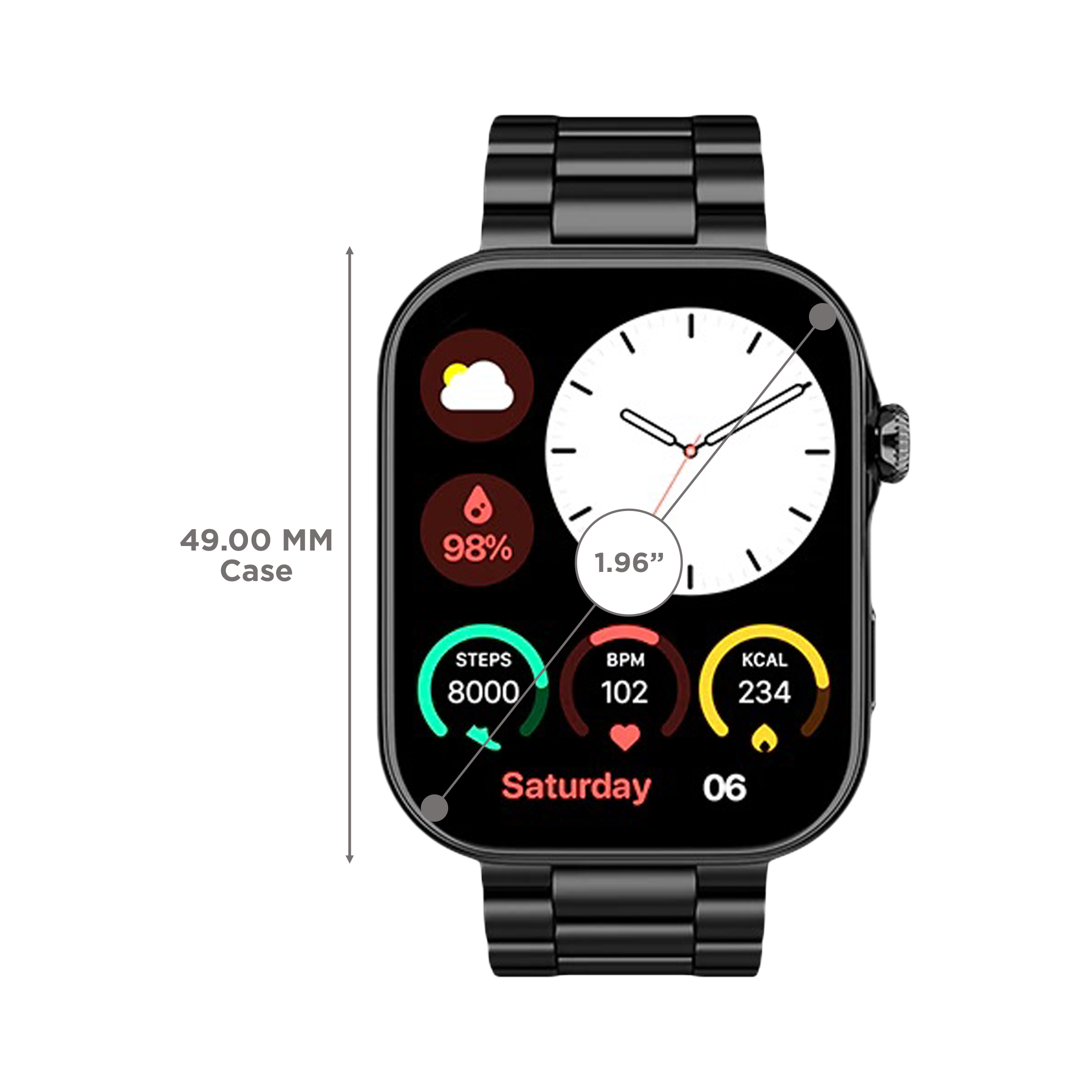noise ColorFit Ultra Smartwatch with Bluetooth Calling (49mm AMOLED Display, IP68 Water Resistant, Black Elite Edition Strap)