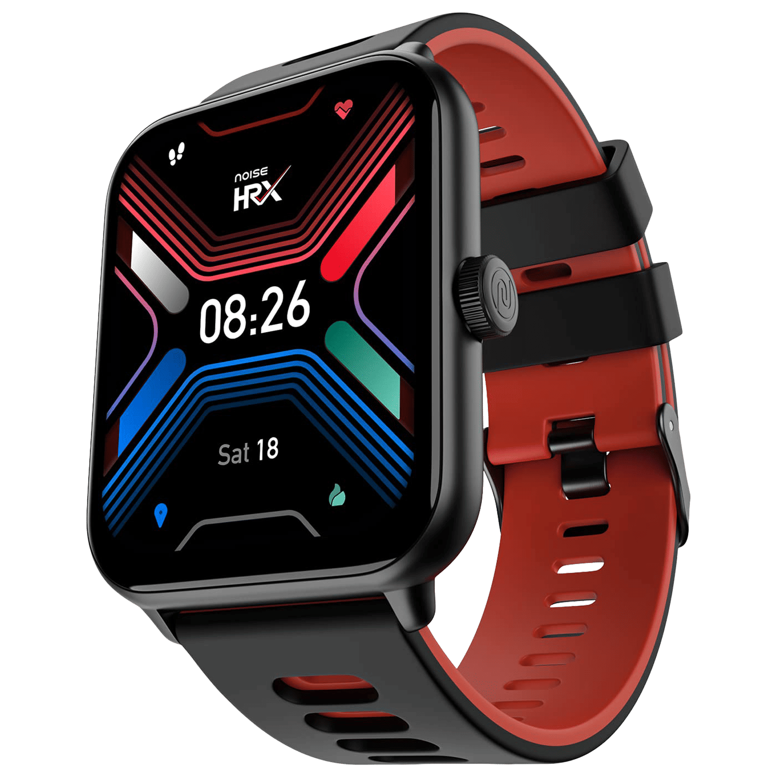 noise HRX Sprint Smartwatch with Bluetooth Calling (48.5mm TFT Display, IP67 Water Resistant, Active Black Strap)