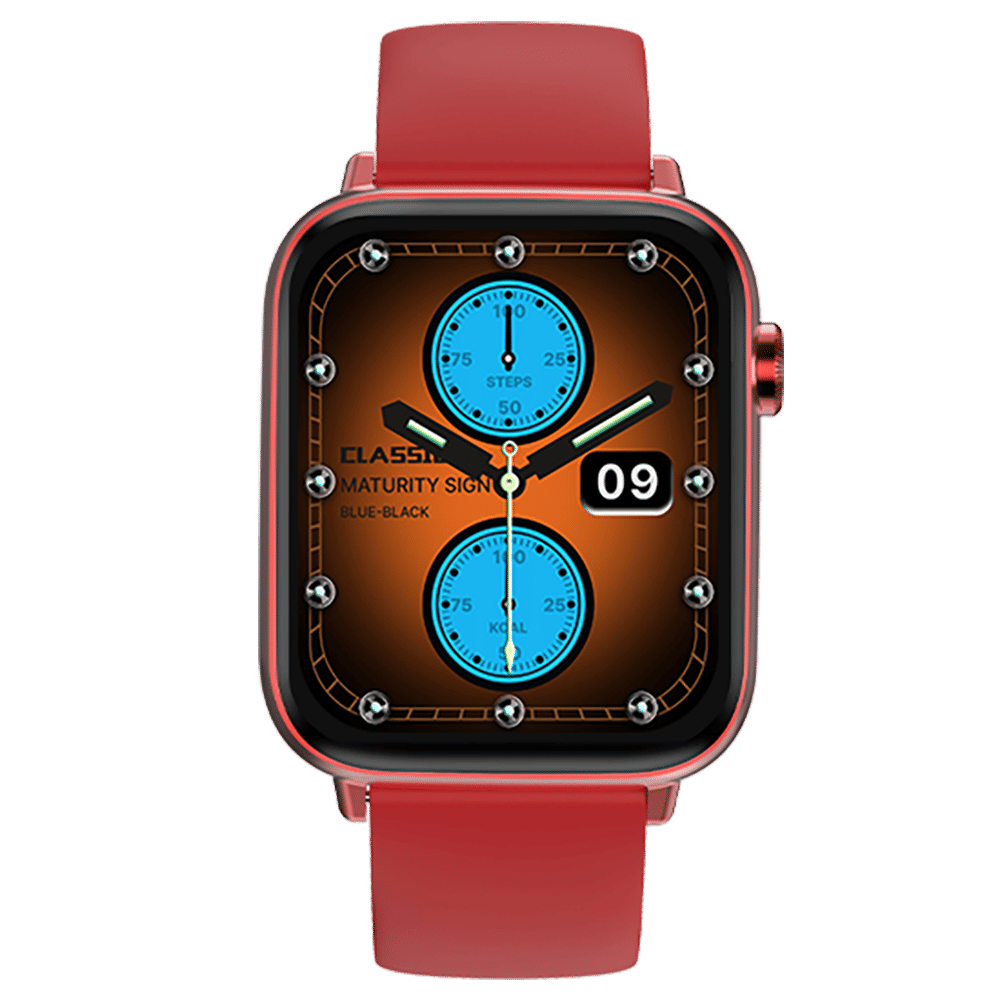 FIRE-BOLTT Ninja Fit Pro Smartwatch with Bluetooth Calling (50.8mm LCD Display, IP67 Water Resistant, Red Strap)