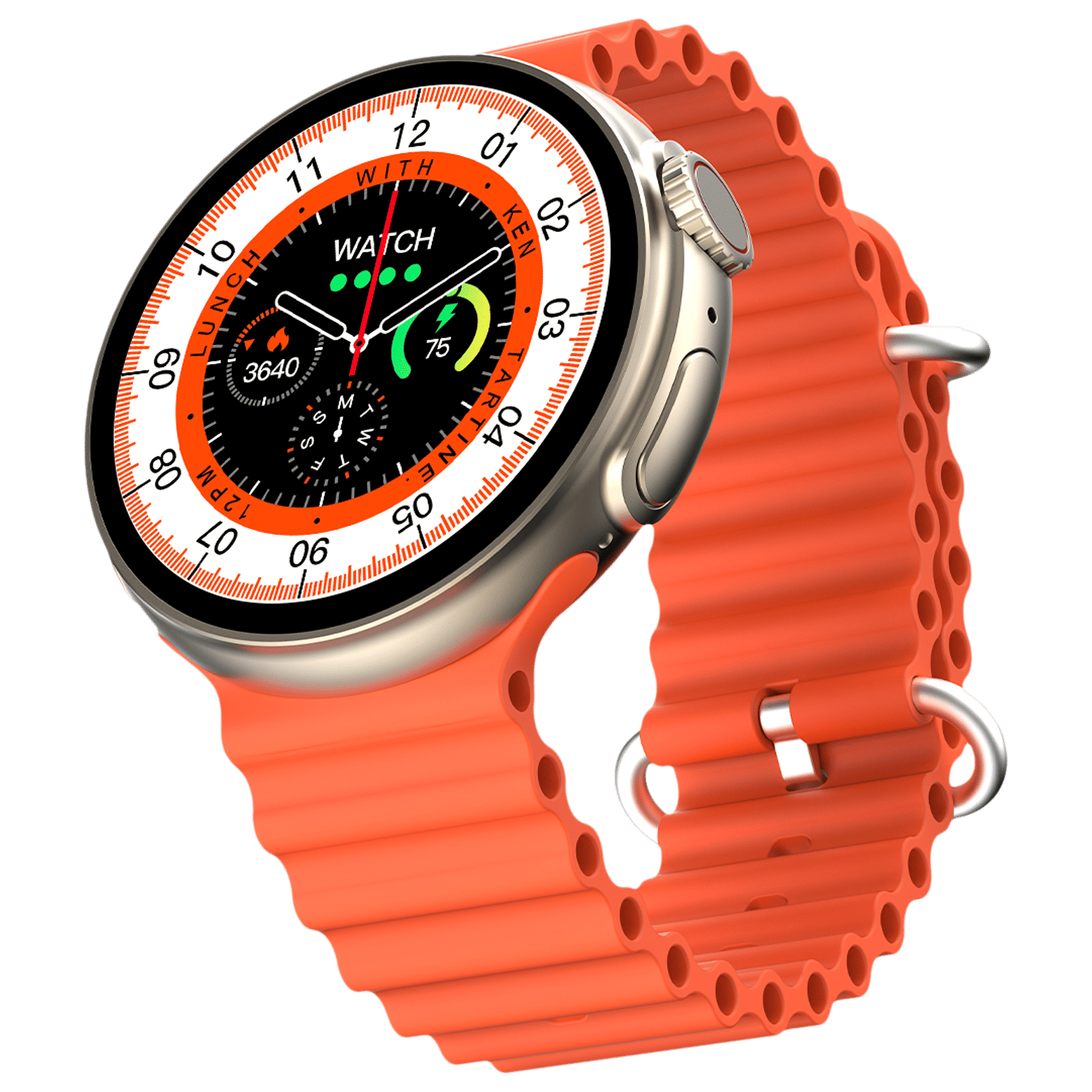 FIRE-BOLTT Cyclone Smartwatch with Bluetooth Calling TFT Display,  IP68 Water Resistant, Orange Strap)