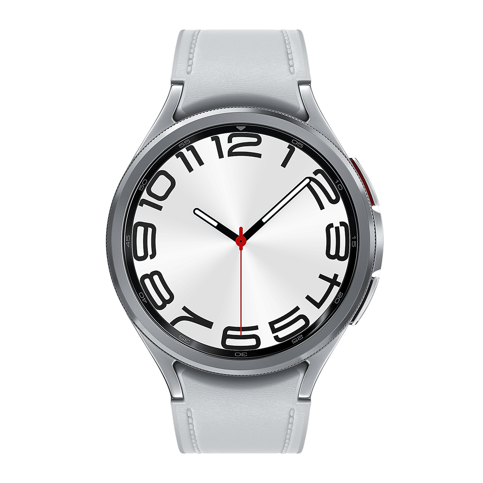 SAMSUNG Galaxy Watch6 Classic Smartwatch with Bluetooth Calling (47mm Super AMOLED Display, IP68 Water Resistant, Silver Strap)