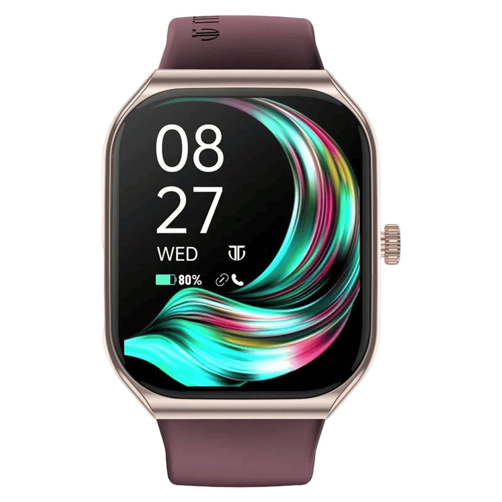TITAN Smart 3.0 Smartwatch with Bluetooth Calling (49.7mm Super AMOLED Display, IP68 Water Resistant, Wine Red Strap)