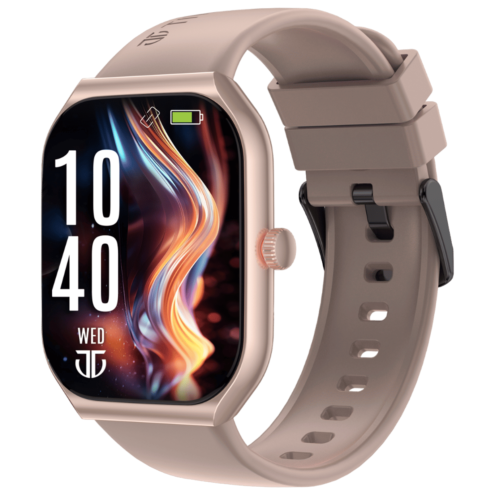 TITAN Smart 3.0 Smartwatch with Bluetooth Calling (49.7mm Super AMOLED Display, IP68 Water Resistant, Beige Strap)
