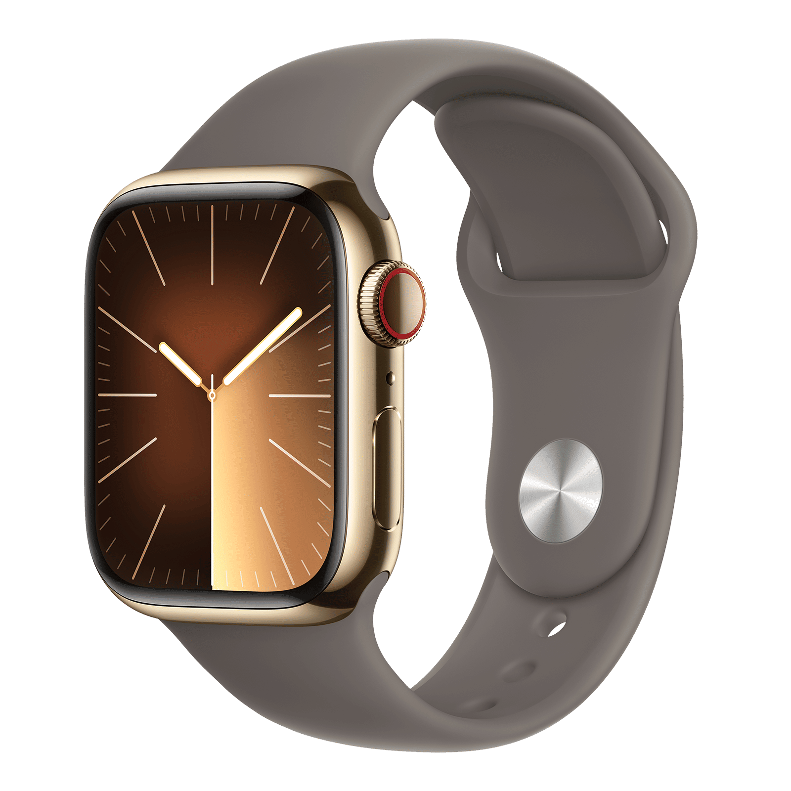 Apple Watch Series GPS+Cellular with Clay Sport Band S/M (41mm Display,  Gold Stainless SteelCase)