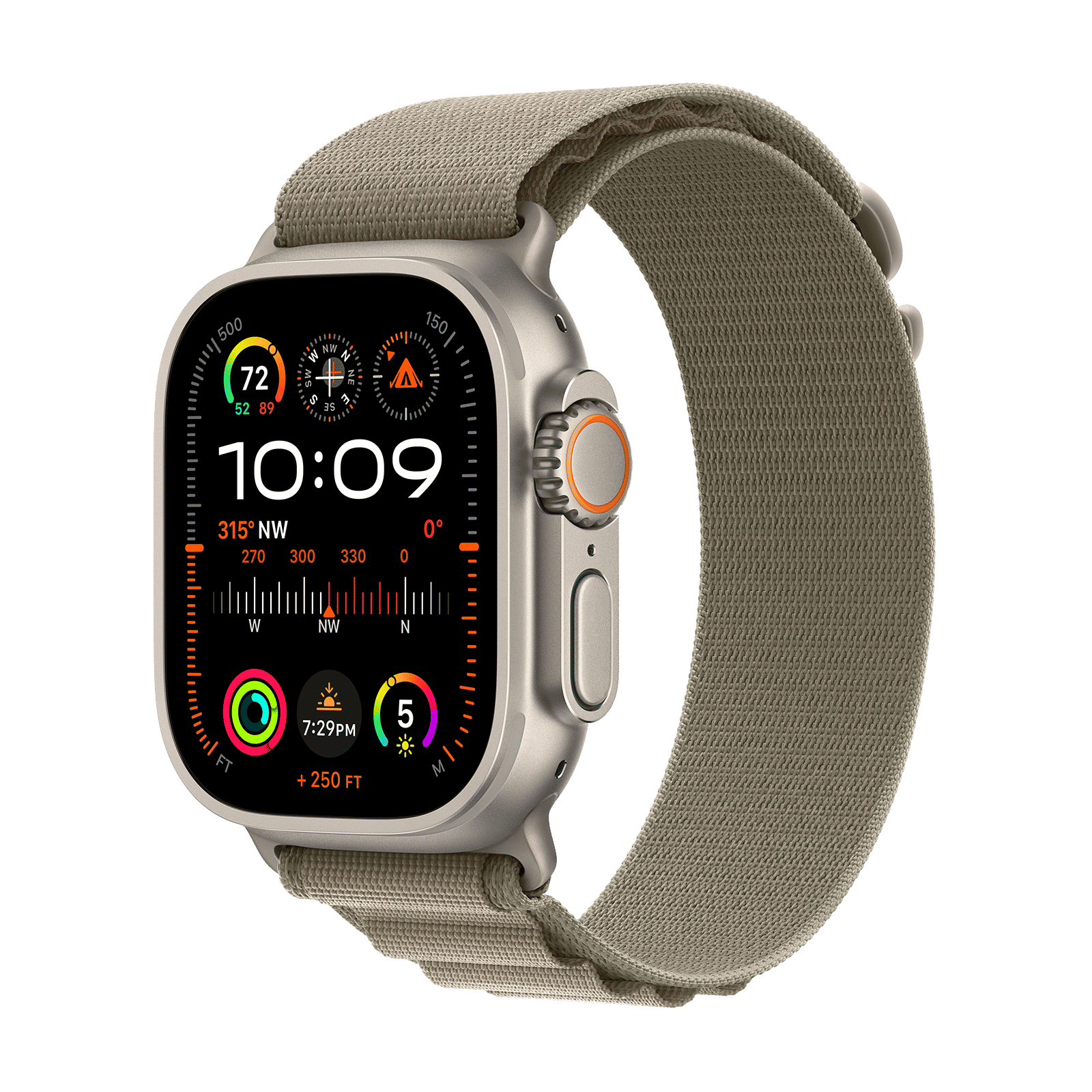 Apple Watch Ultra 2 GPS+Cellular with Olive Alpine Loop - M/L (49mm Display, Titanium Case)