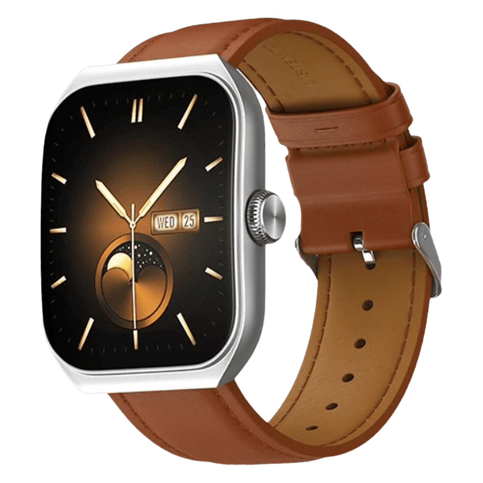 Noise Colorfit Smart Watch Brown Leather Strap Buy Noise ColorFit