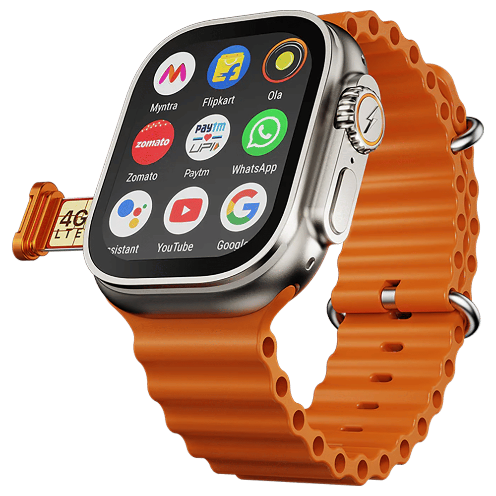 FIRE-BOLTT Oracle Wi-Fi+4G SIM Android OS Wristphone (49mm Display, In Built GPS, Orange Horizon Strap) FIRE-BOLTT Oracle Wi-Fi+4G SIM Android OS Wristphone (49mm Display, In Built GPS, Orange Horizon Strap)