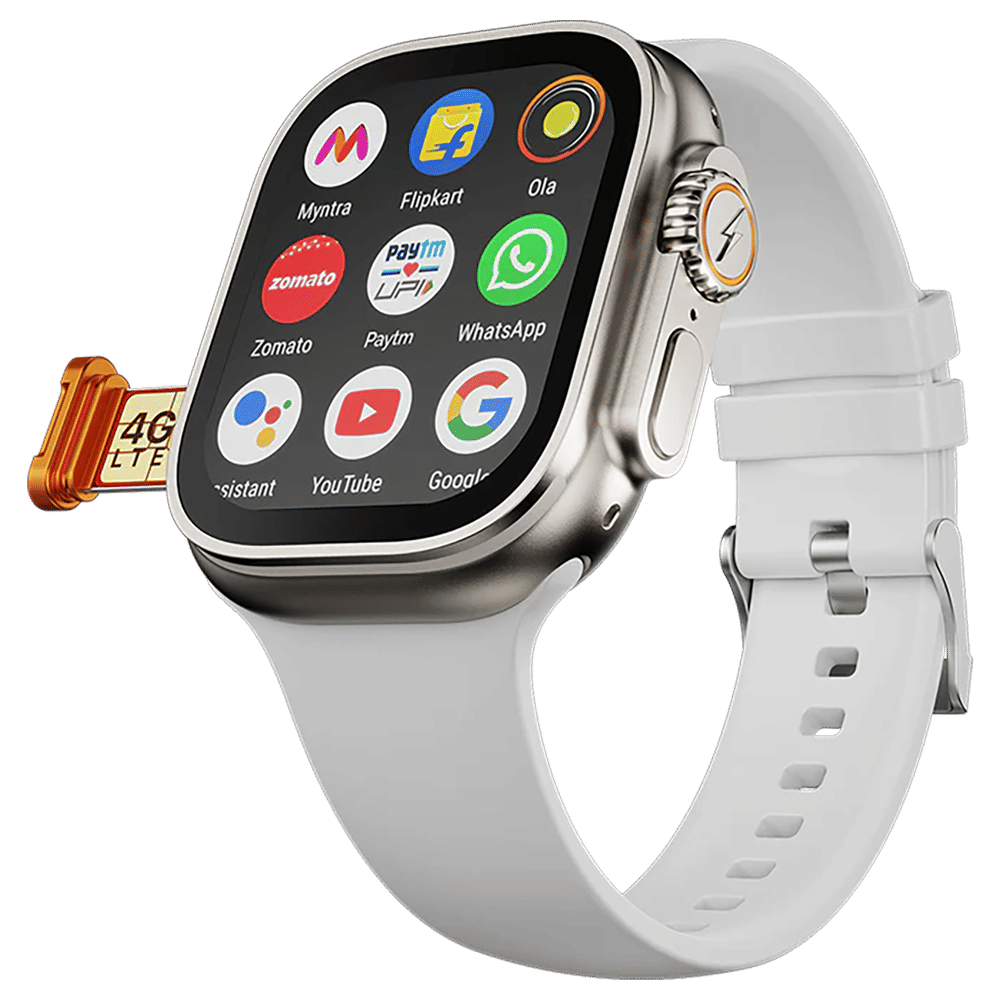 FIRE-BOLTT Oracle Wi-Fi+4G SIM Android OS Wristphone (49mm Display, In Built GPS, Cloud Whisper Strap)