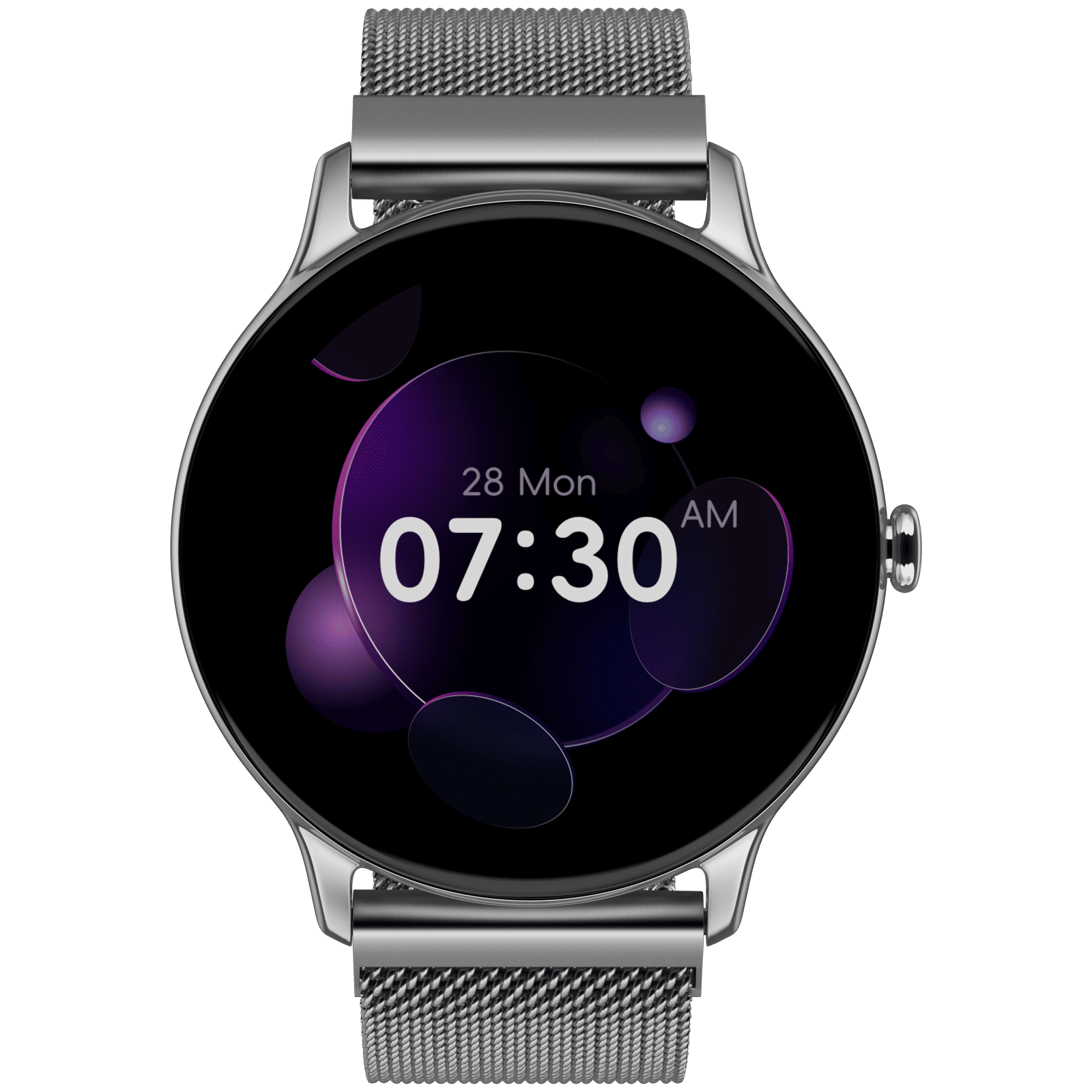 noise Twist Go Smartwatch with Bluetooth Calling (35mm TFT Display, IP67 Water Resistant, Silver Link Strap)