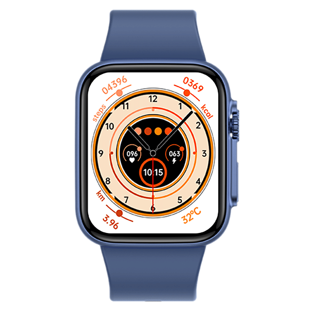 FIRE-BOLTT Gladiator Smartwatch with Bluetooth Calling (49.7mm HD Display, IP67 Water Resistant, Blue Strap)