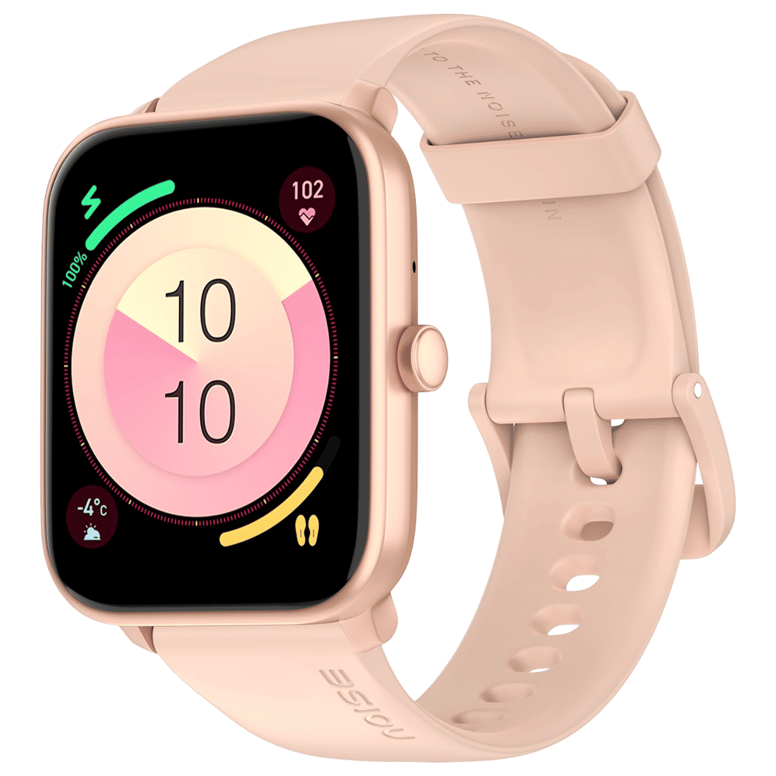 noise ColorFit Pulse 4 Smartwatch with Bluetooth Calling (46.9mm AMOLED Display, IP68 Water Resistant, Rose Gold Pink Strap)