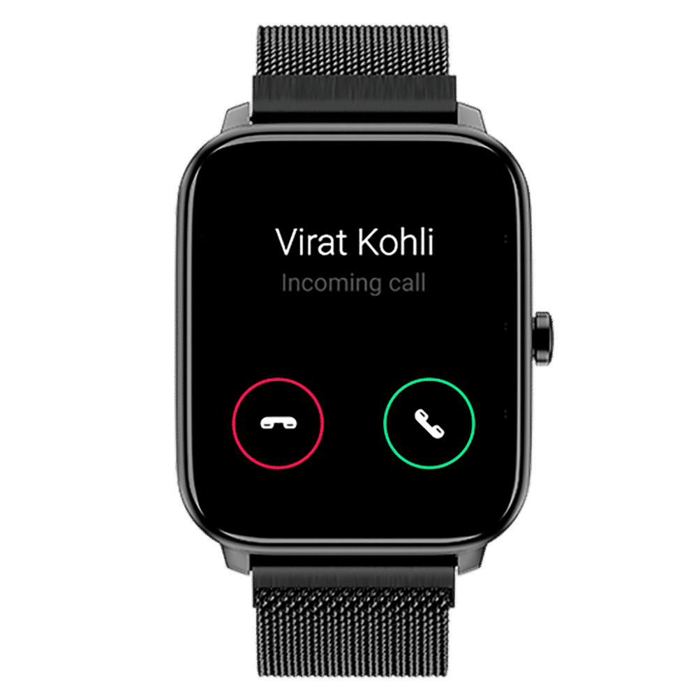 Noise ColorFit Pulse 4 Smartwatch with Bluetooth Calling (46.9mm AMOLED Display, IP68 Water Resistant, Black Link Strap)