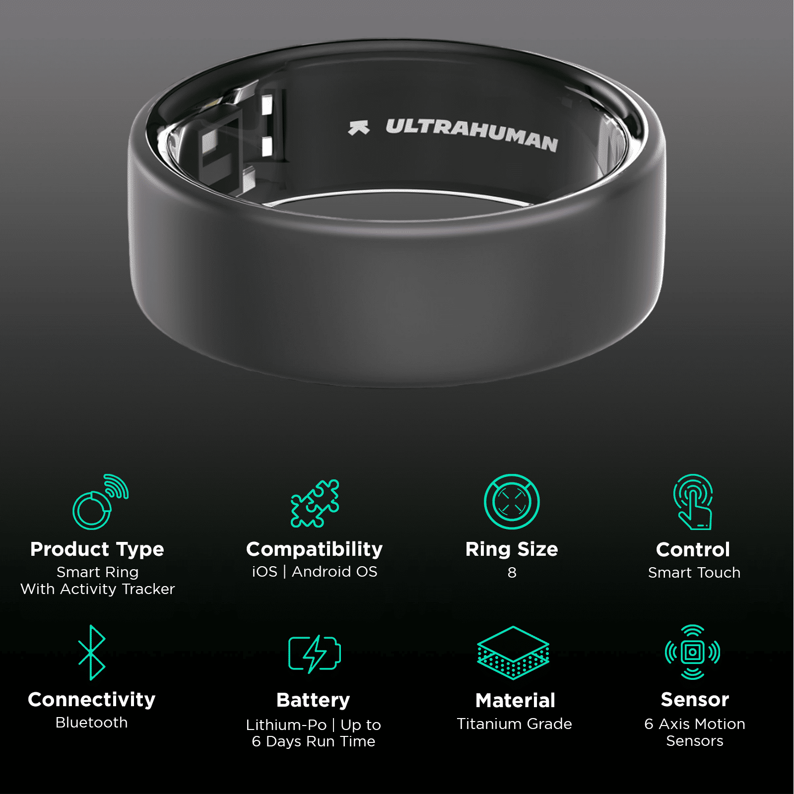Buy Ultrahuman Ring Air Smart Ring with Activity Tracker (Size