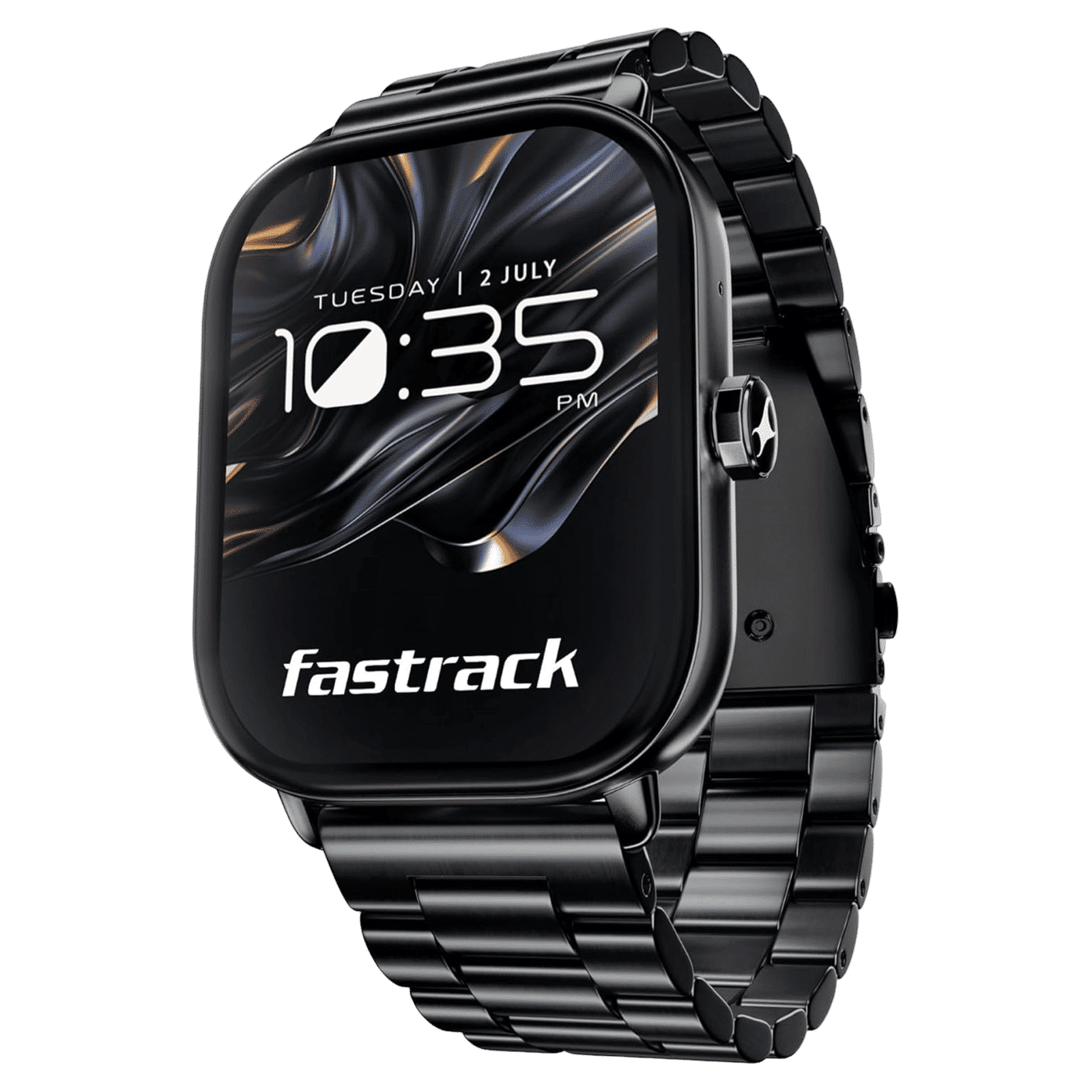 fastrack Radiant FX2 Smartwatch with Bluetooth Calling (51.8mm AMOLED Display, IP68 Water Resistant, Black Metal Strap)