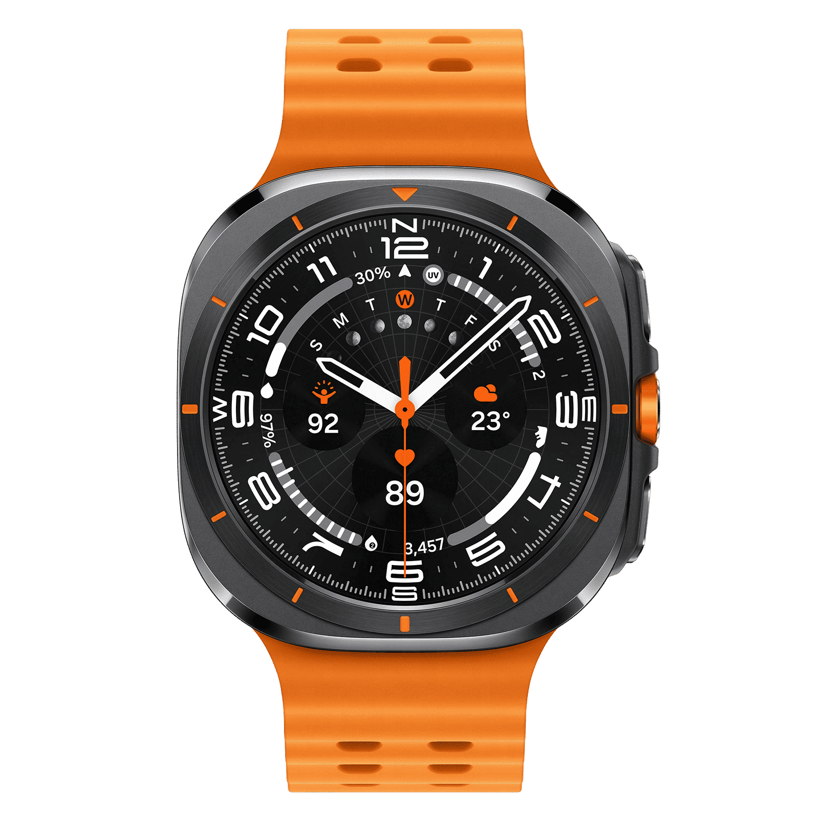 SAMSUNG Galaxy Watch Ultra Wi-Fi+LTE Wear OS Smartwatch (47mm Super AMOLED Display, 3nm Processor, Orange Strap)