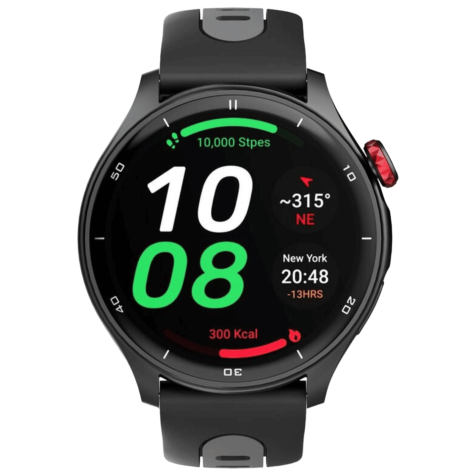 TITAN Celestor Smartwatch with Bluetooth Calling (36mm AMOLED Display, Sweat Resistant, Black Strap)