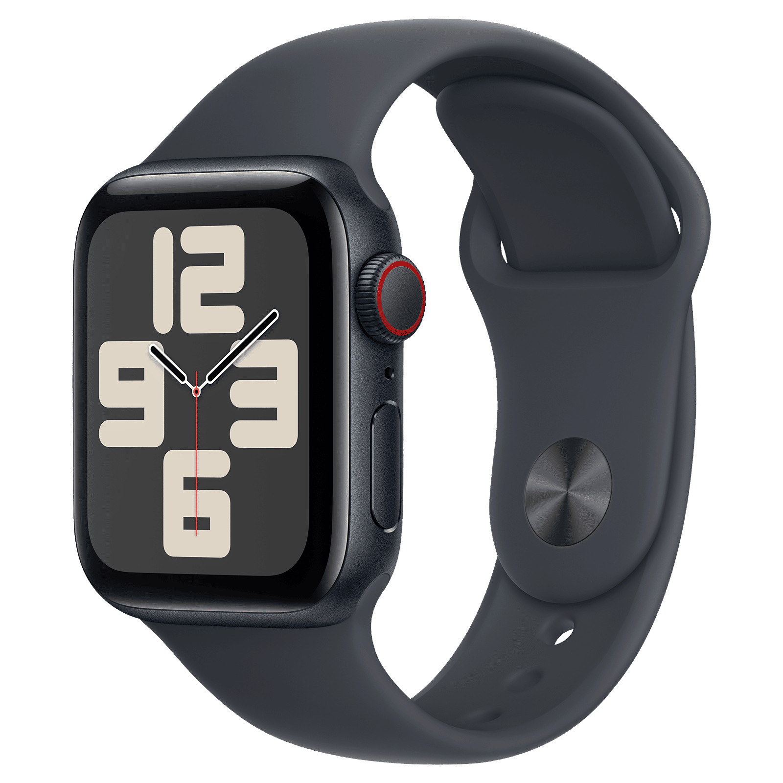 Apple Watch SE GPS+Cellular with Midnight Sport Band - M/L (40mm Retina LTPO OLED Display, Midnight Aluminium Case)