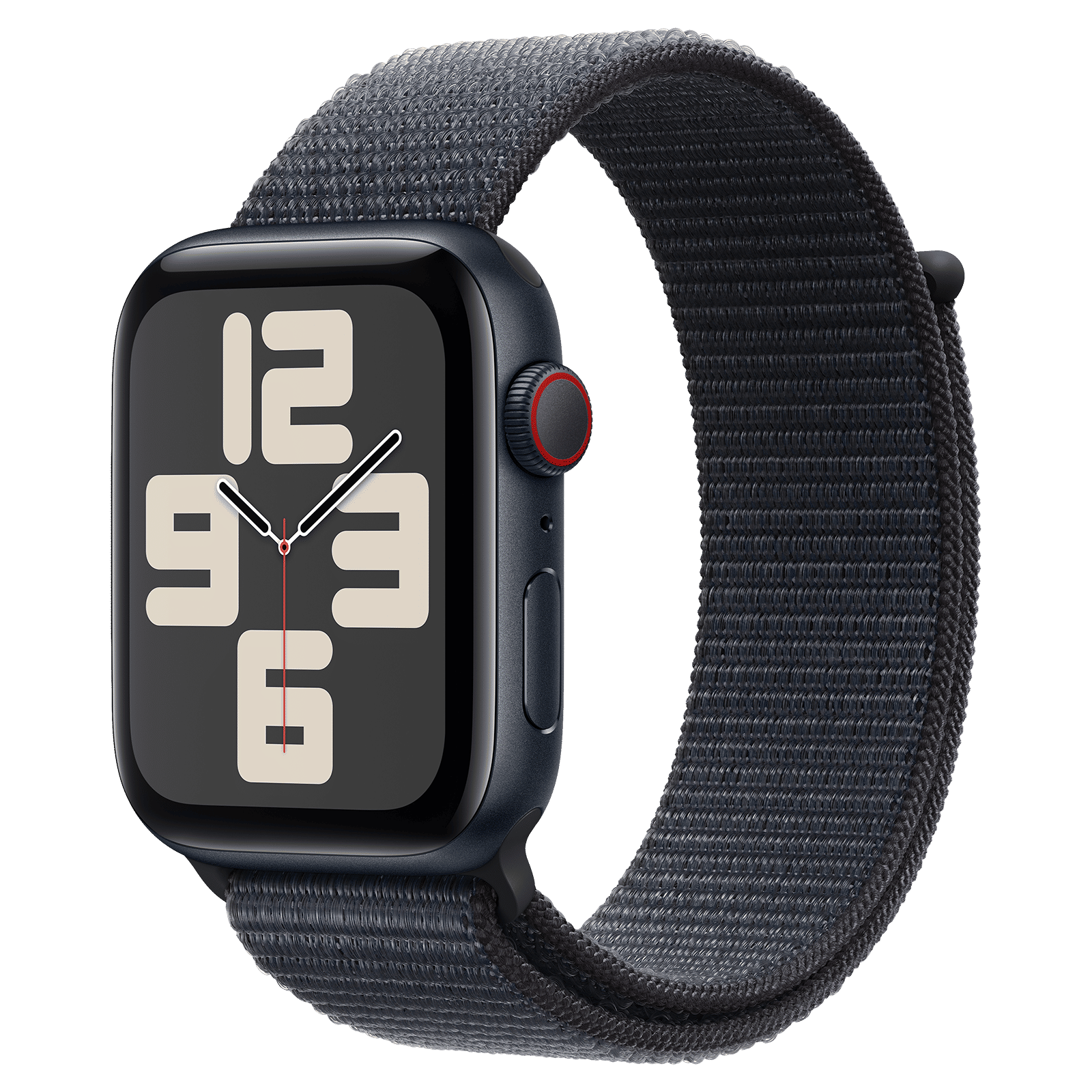 Apple Watch SE GPS+Cellular with Ink Sport Loop (44mm Retina LTPO OLED Display, Midnight Aluminium Case)
