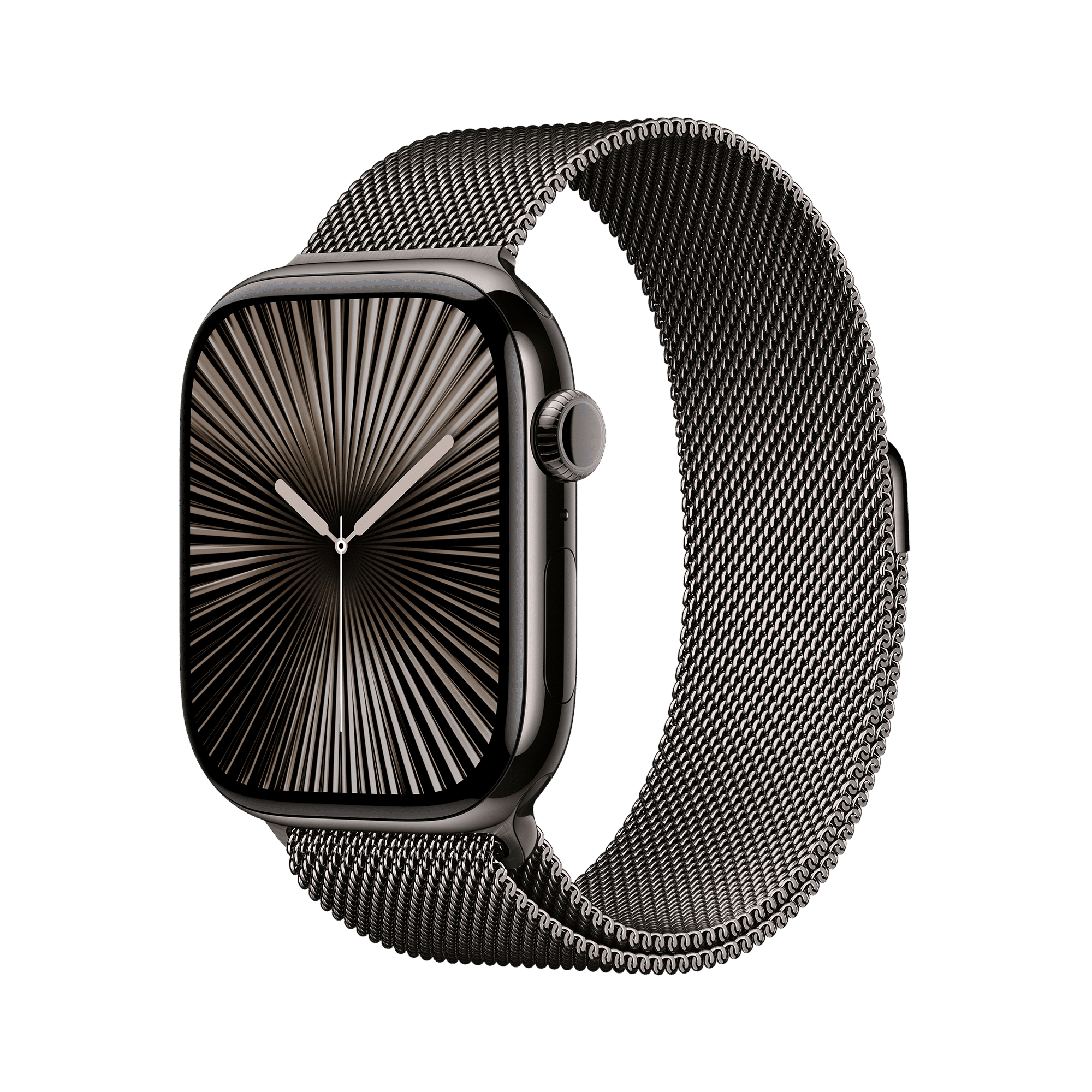Apple Watch Series 10 GPS+Cellular with Milanese Loop - S/M (46mm Retina LTPO3 OLED Display, Slate Titanium Case)