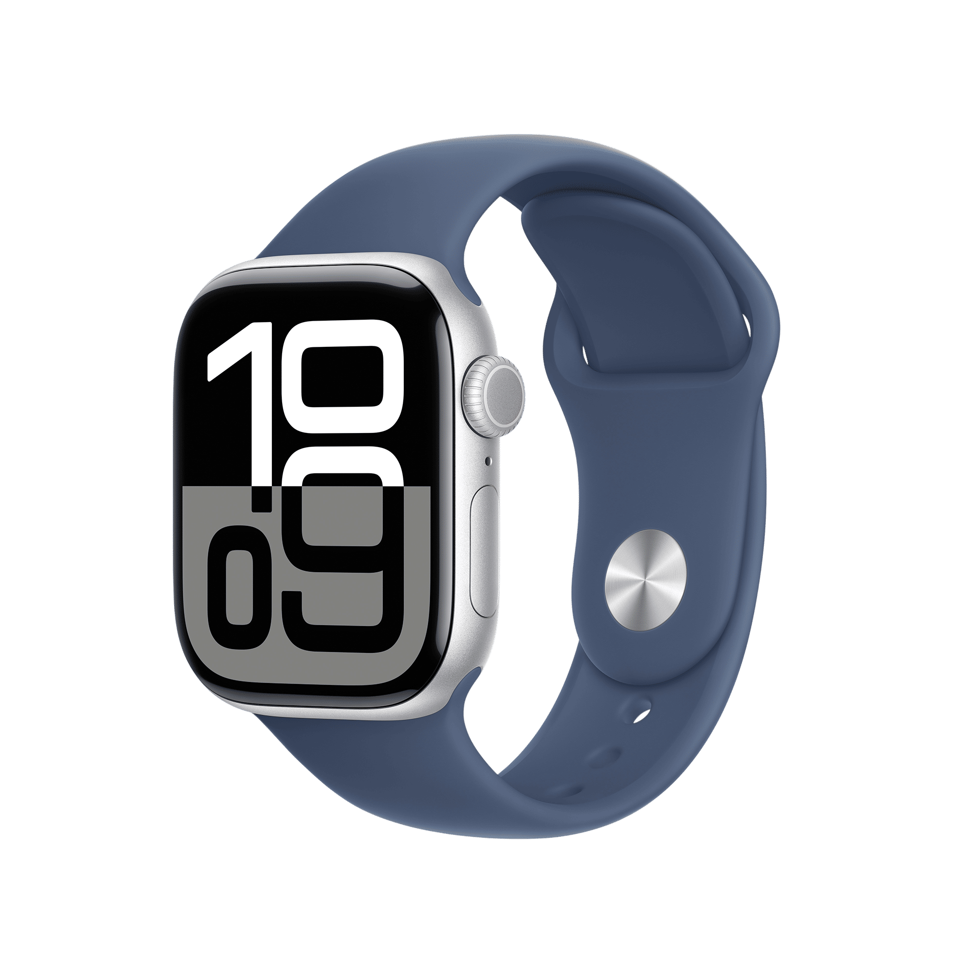 Apple Watch Series 10 GPS with Sport Band - M/L (42mm Retina LTPO3 OLED Display, Silver Aluminium Case)
