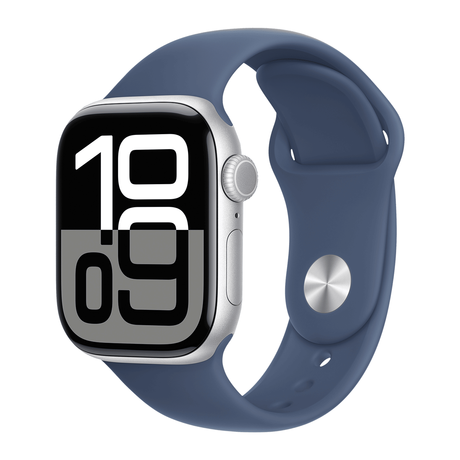 Apple Watch Series 10 GPS with Sport Band - M/L (42mm Retina LTPO3 OLED Display, Silver Aluminium Case)