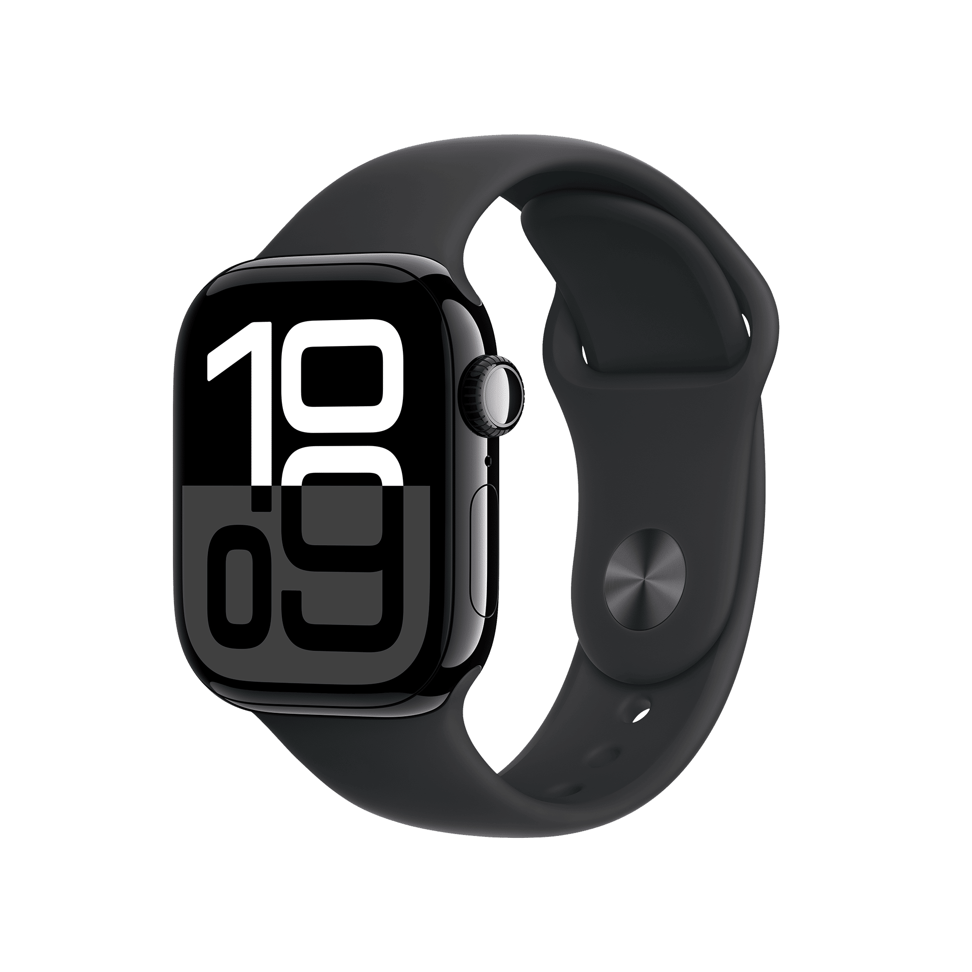 Apple Watch Series 10 GPS with Sport Band - S/M (42mm Retina LTPO3 OLED Display, Jet Black Aluminium Case)