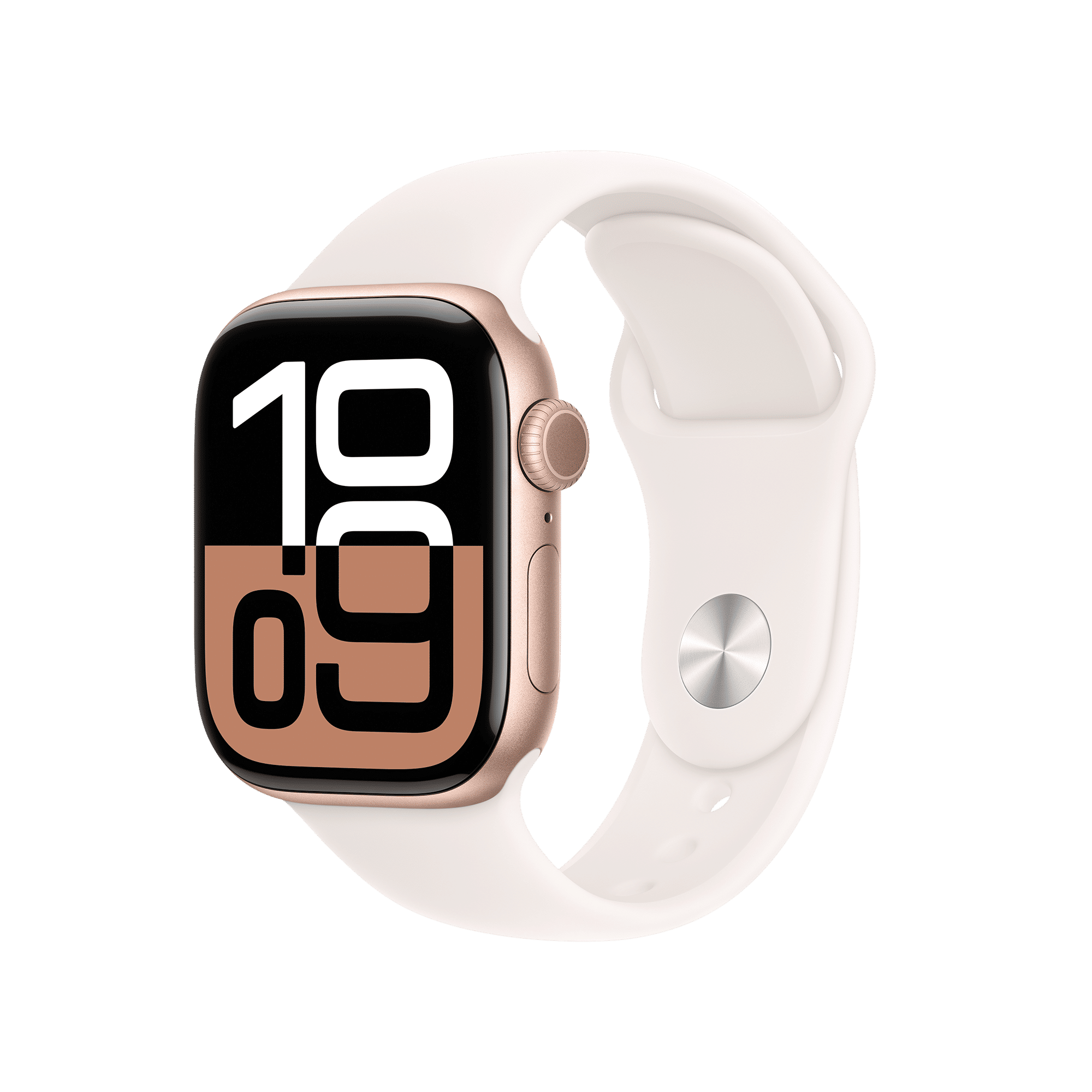 Apple Watch Series 10 GPS with Sport Band - S/M (42mm Retina LTPO3 OLED Display, Rose Gold Aluminium Case)