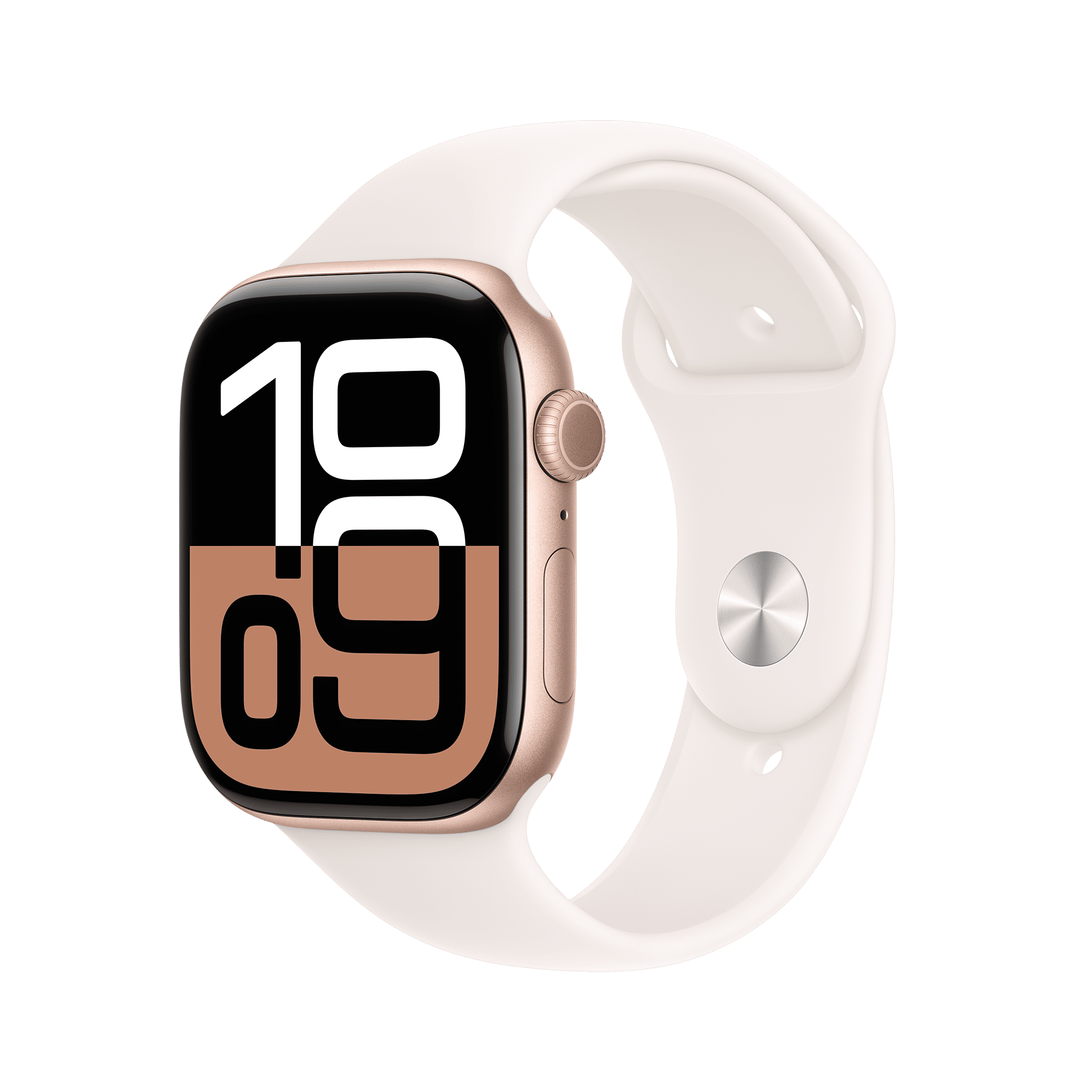 Apple Watch Series 10 GPS with Sport Band - S/M (46mm Retina LTPO3 OLED Display, Rose Gold Aluminium Case)