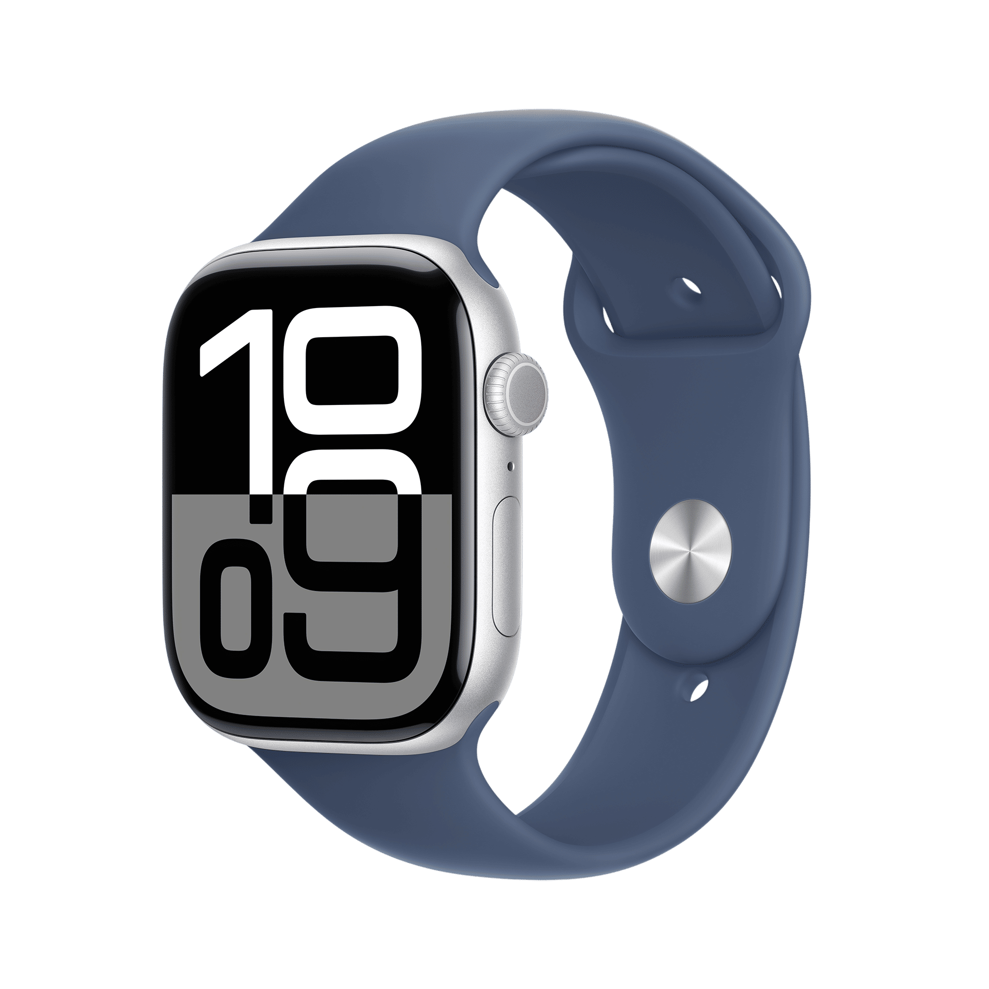 Apple Watch Series 10 GPS+Cellular with Sport Band - M/L (46mm Retina LTPO3 OLED Display, Silver Aluminium Case)