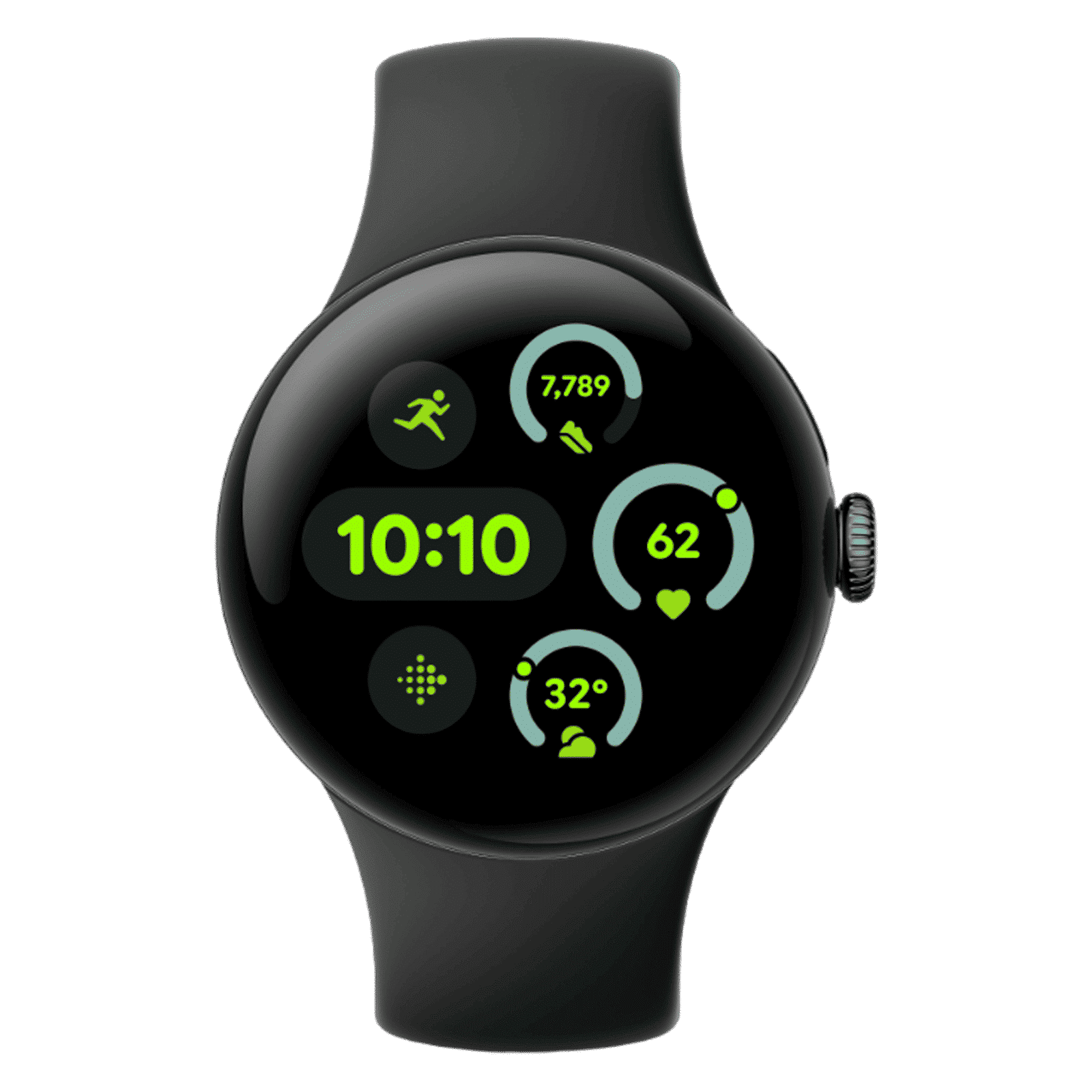Google Pixel Watch 3 Wi-Fi+Bluetooth Wear OS 5.0 Smartwatch (45mm AMOLED Display, Snapdragon W5 Gen 1 Cortex-M33 co-processor, Fall Detection, Obsidian Active Band)