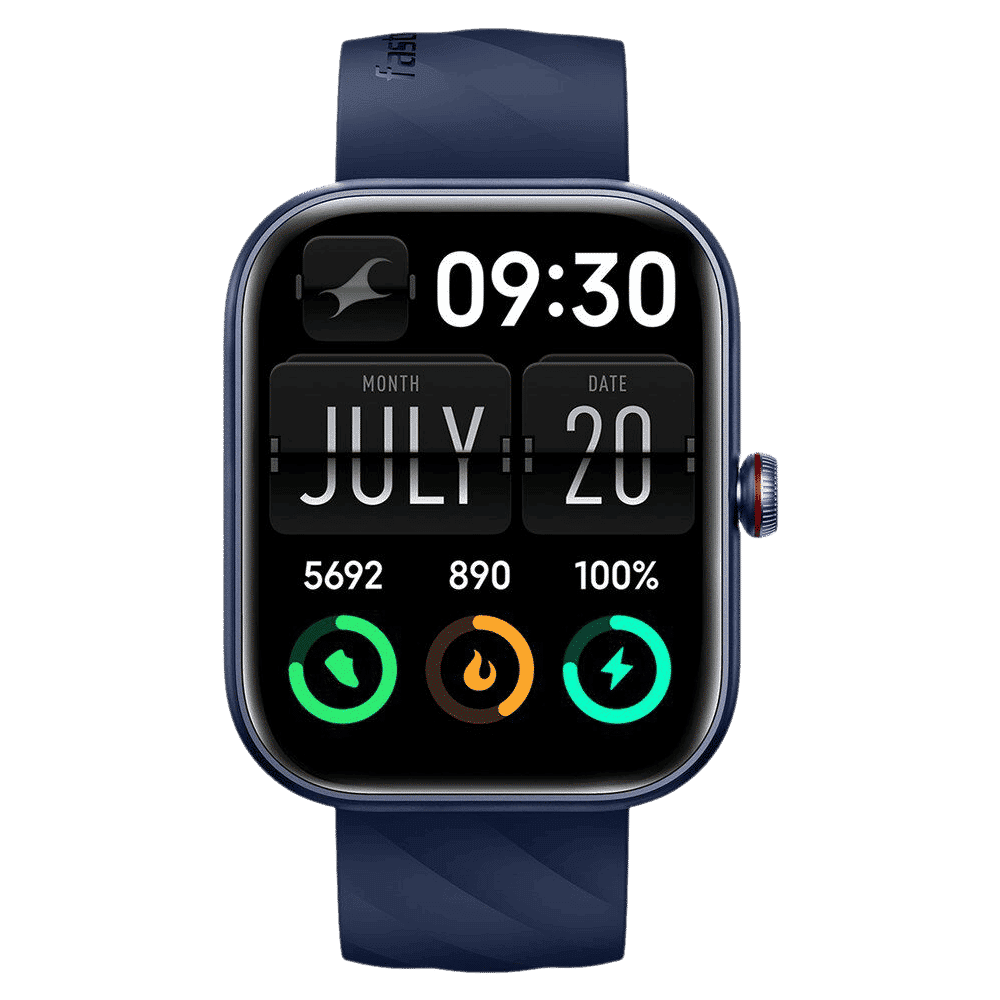 fastrack Kruz Plus Smartwatch with Functional Crown (48.5mm Super HD Display, Blue Strap)