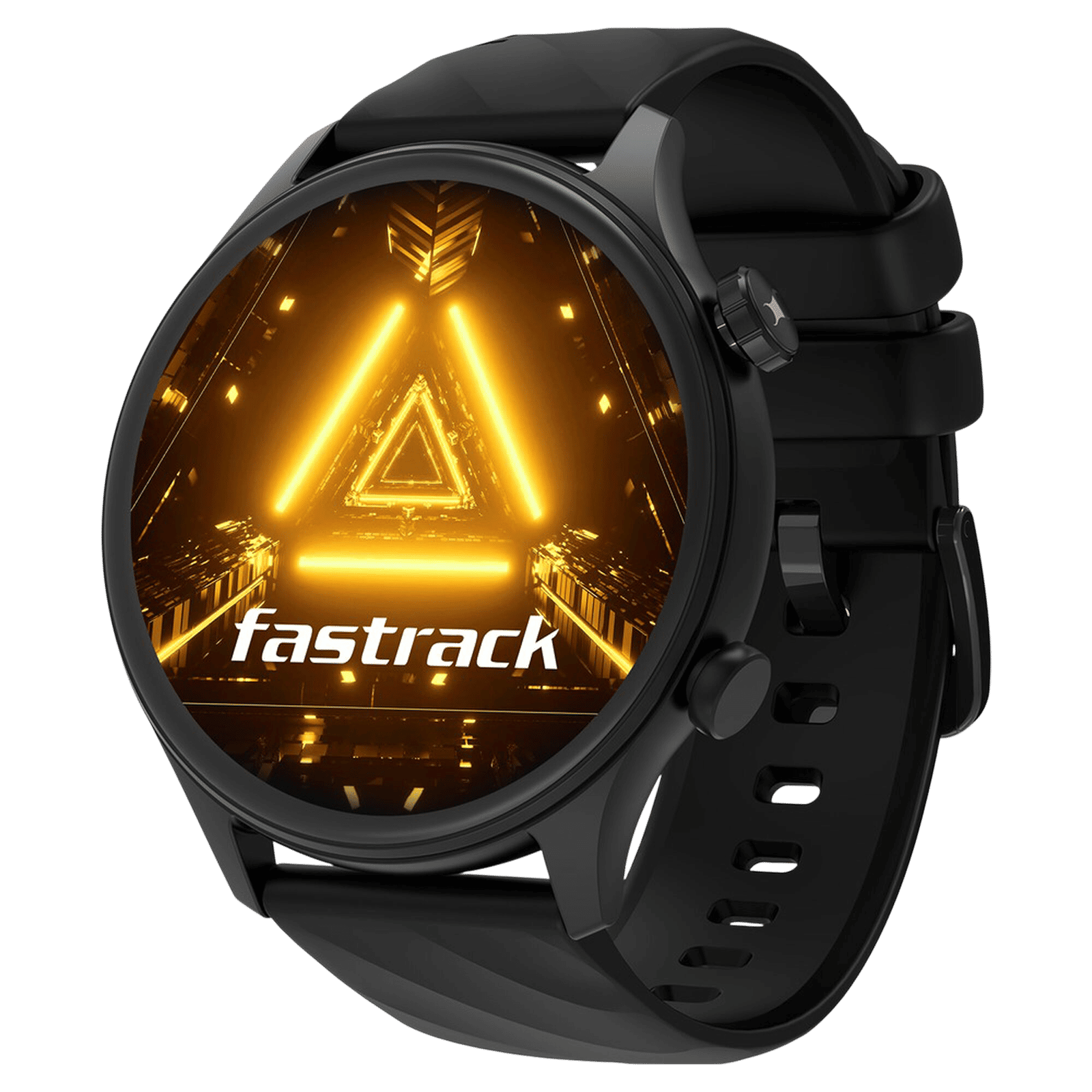 fastrack Optimus 2 Pro Smartwatch with Bluetooth Calling (36.3mm AMOLED Display, IP68 Water Resistant, Black Strap)