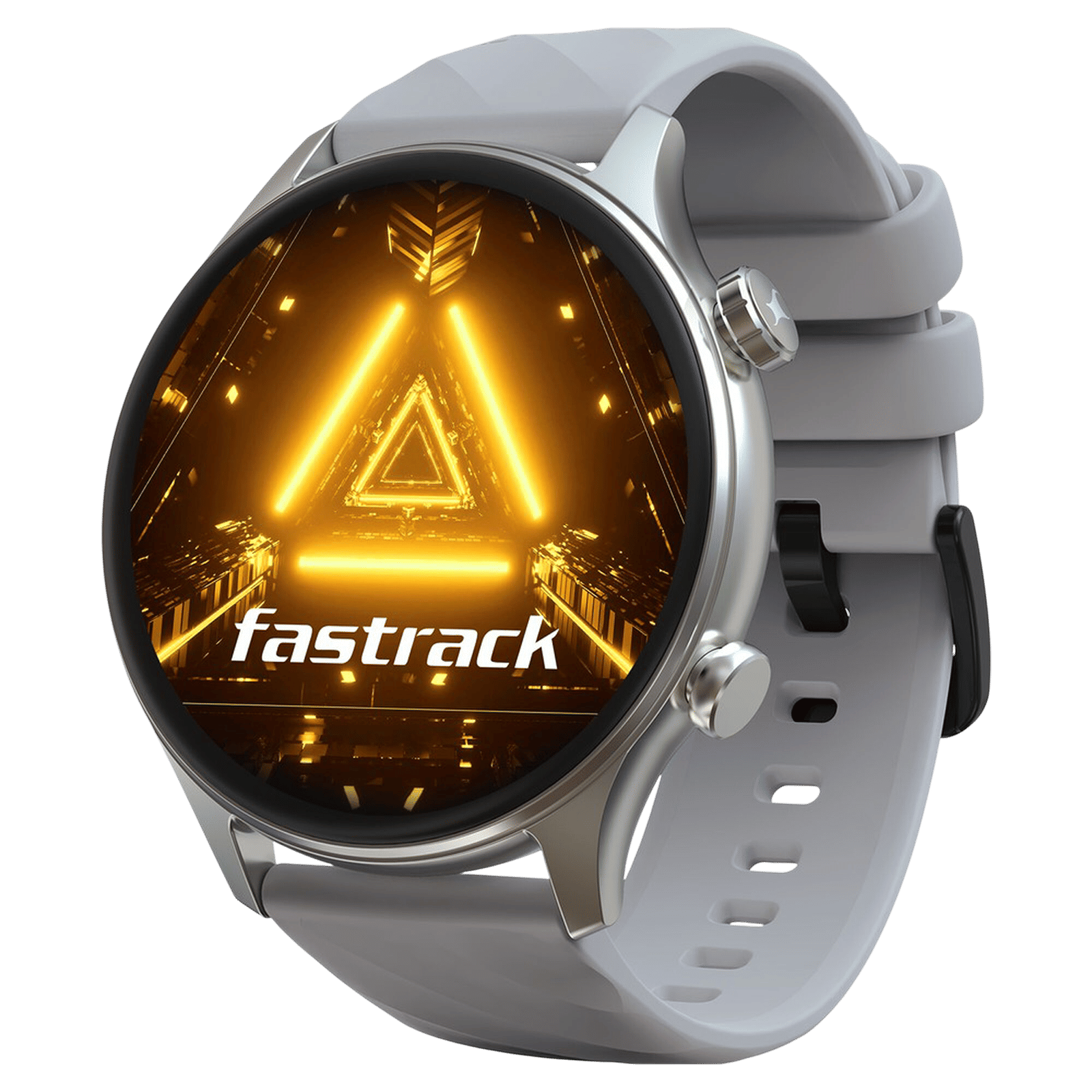 fastrack Optimus 2 Pro Smartwatch with Bluetooth Calling (36.3mm AMOLED Display, IP68 Water Resistant, Grey Strap)