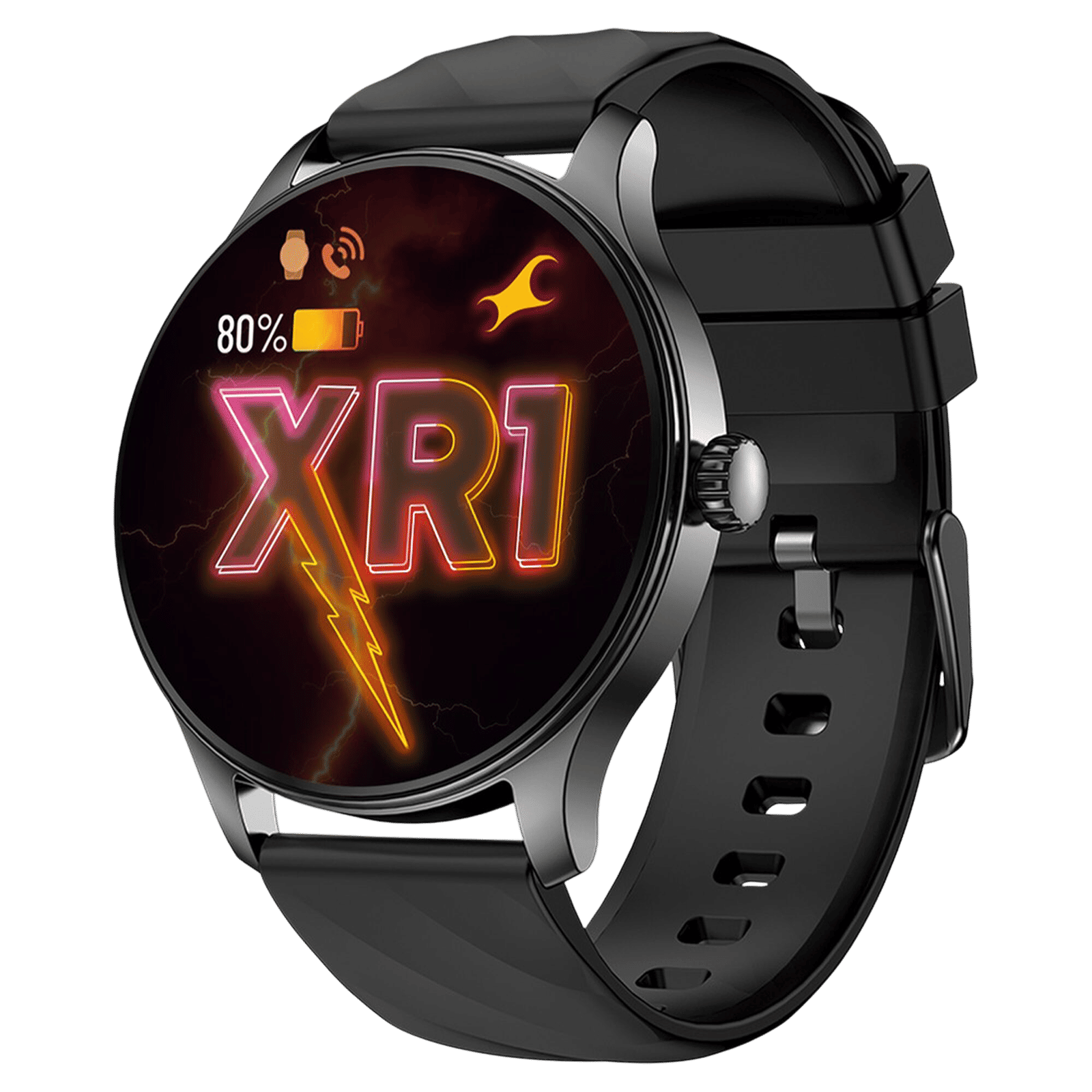 fastrack Revoltt XR1 Smartwatch with Bluetooth Calling (35mm UltraVU HD Display, IP68 Water Resistant, Black Strap)